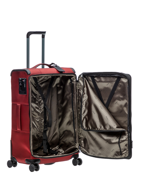 BAY soft-shell suitcase M with 4 wheels up to 68 cm 59 liters - Red