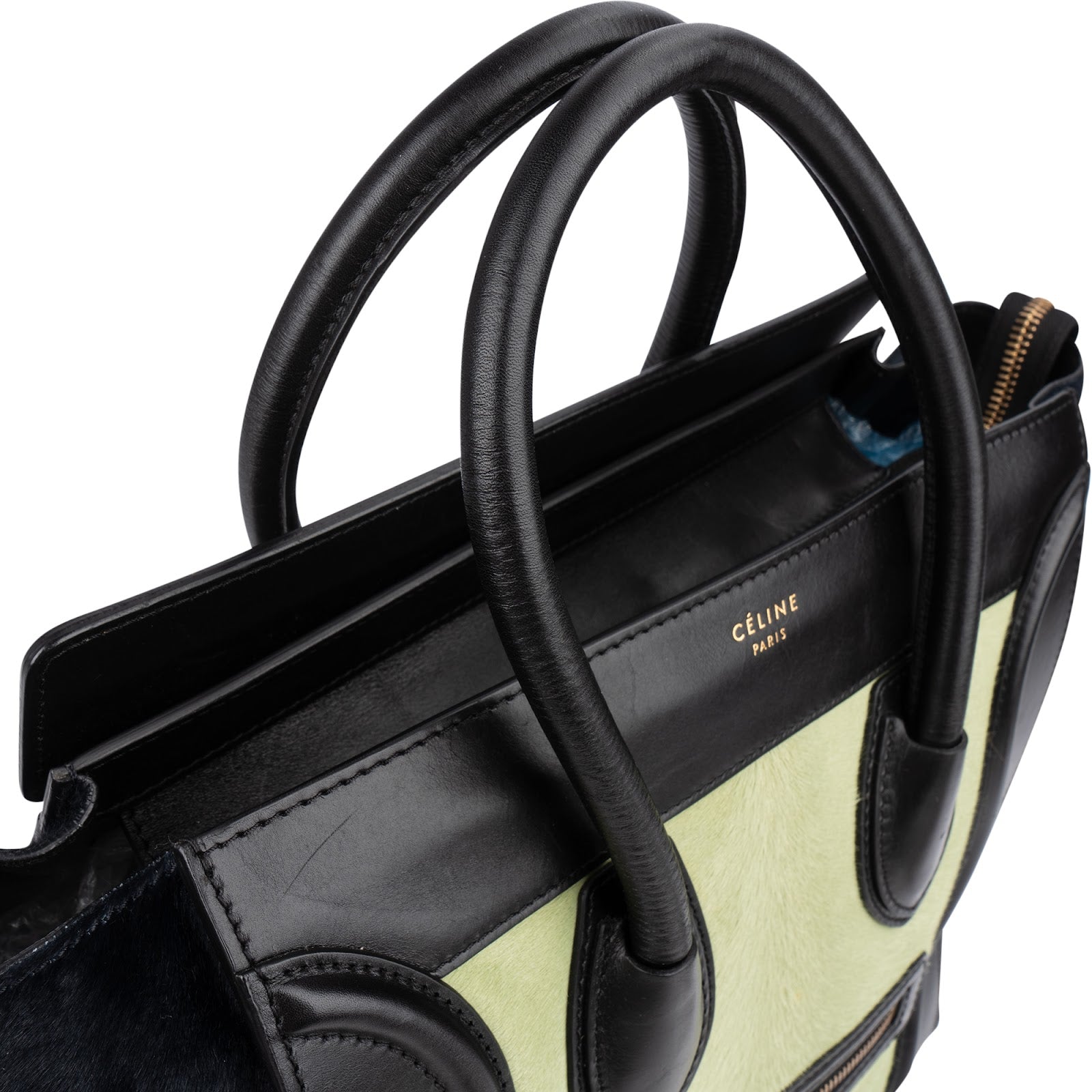 Céline Calf Hair Leather Luggage Handbag