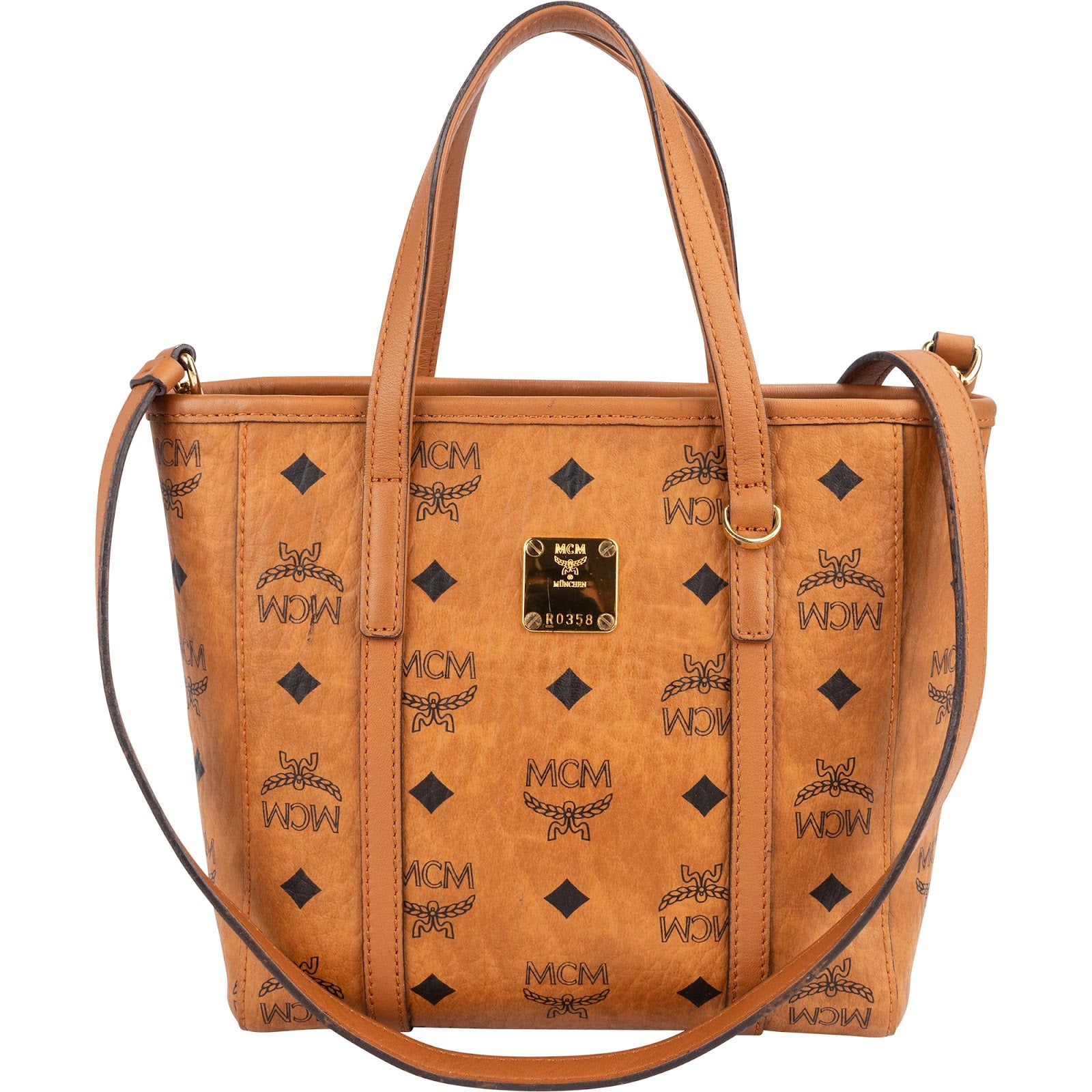 MCM Monogram Visetos Aren Mini Shopper