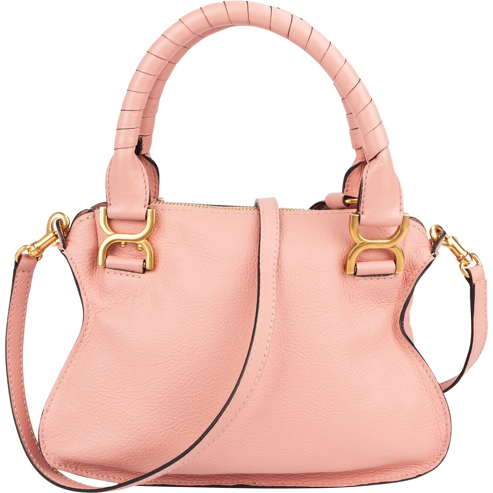 Chloé Grained Calfskin Marcie Small Satchel Handbag
