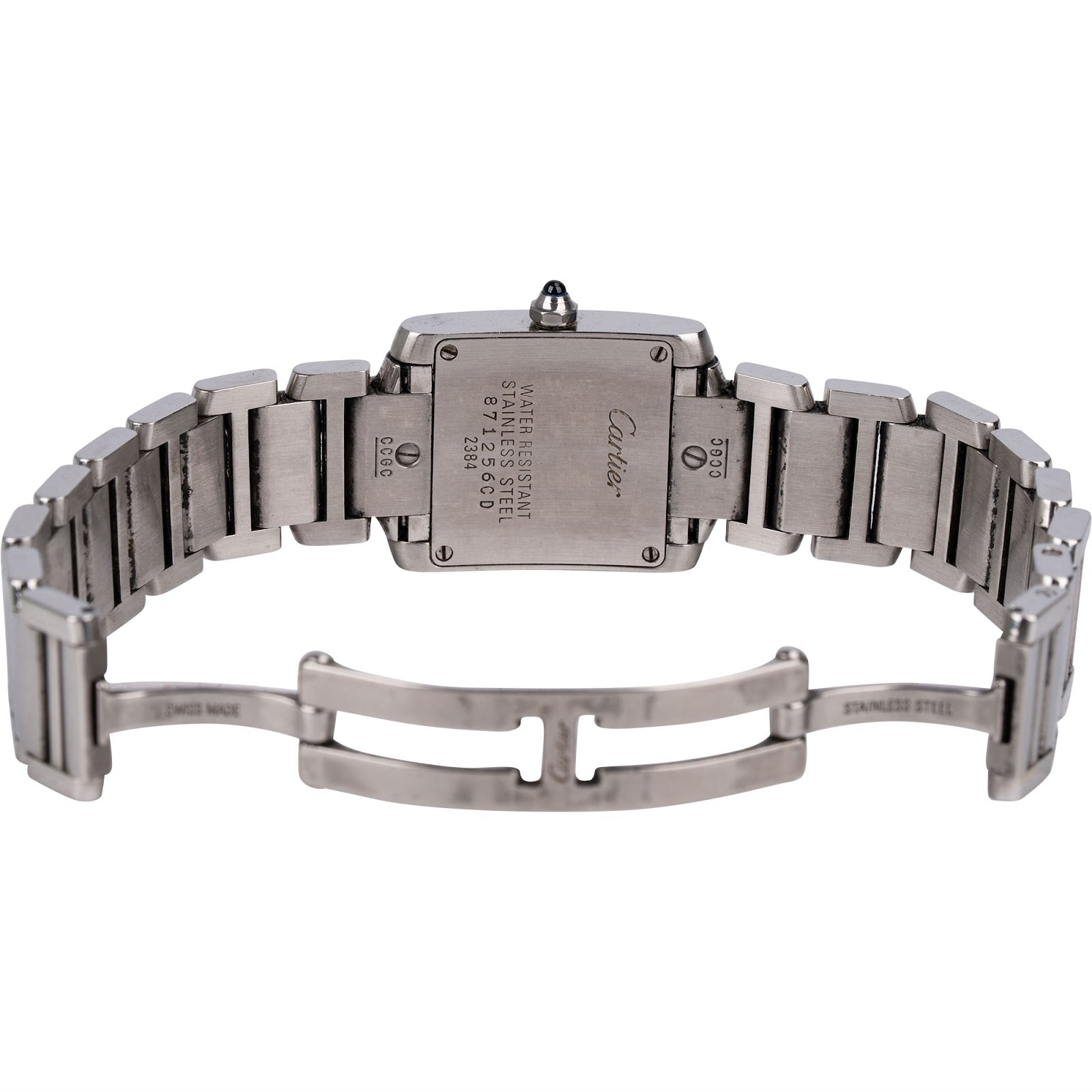 Cartier Silver Tone Tank Française 2384 Damenuhr