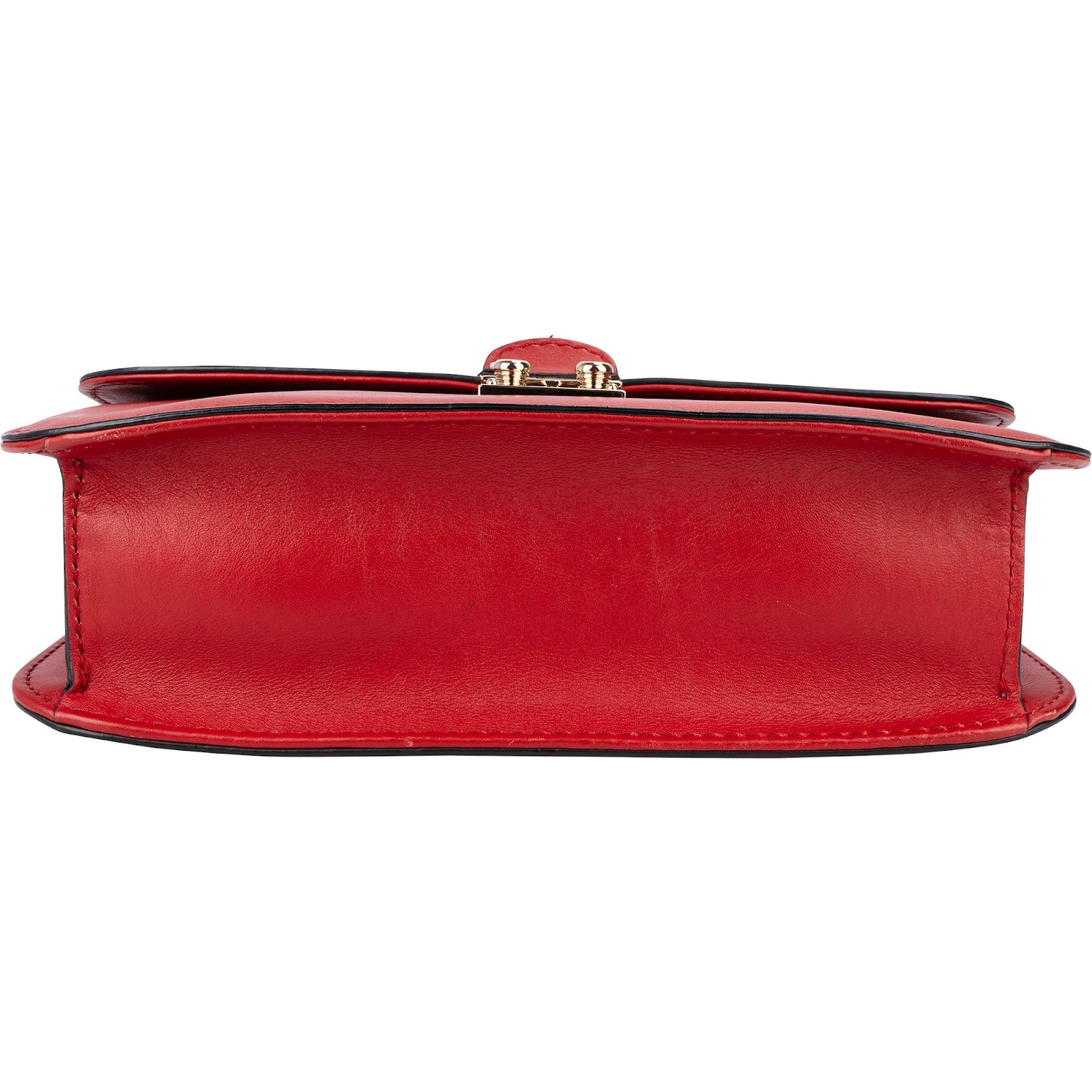 Valentino Garavani Leather Red Leather Rockstud Glam Lock Crossbody Bag