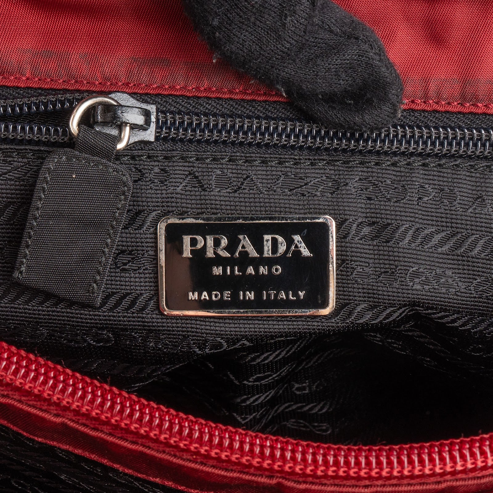 Prada Red Tessuto Handbag