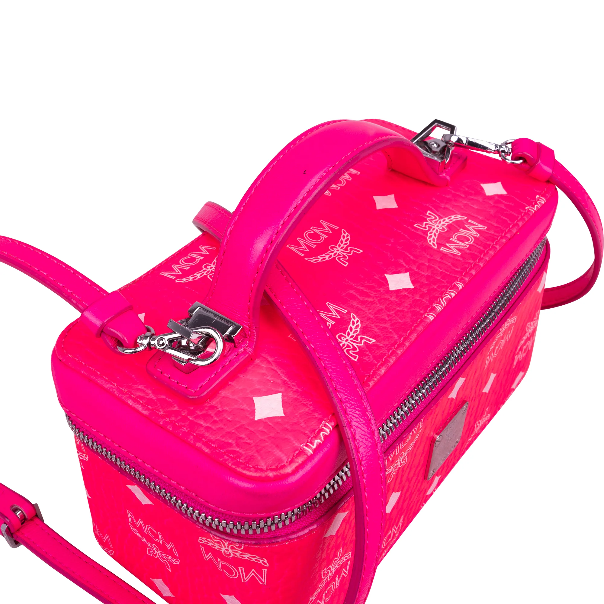 MCM Monogram Visetos Mini Rockstar Vanity Case Crossbody Bag