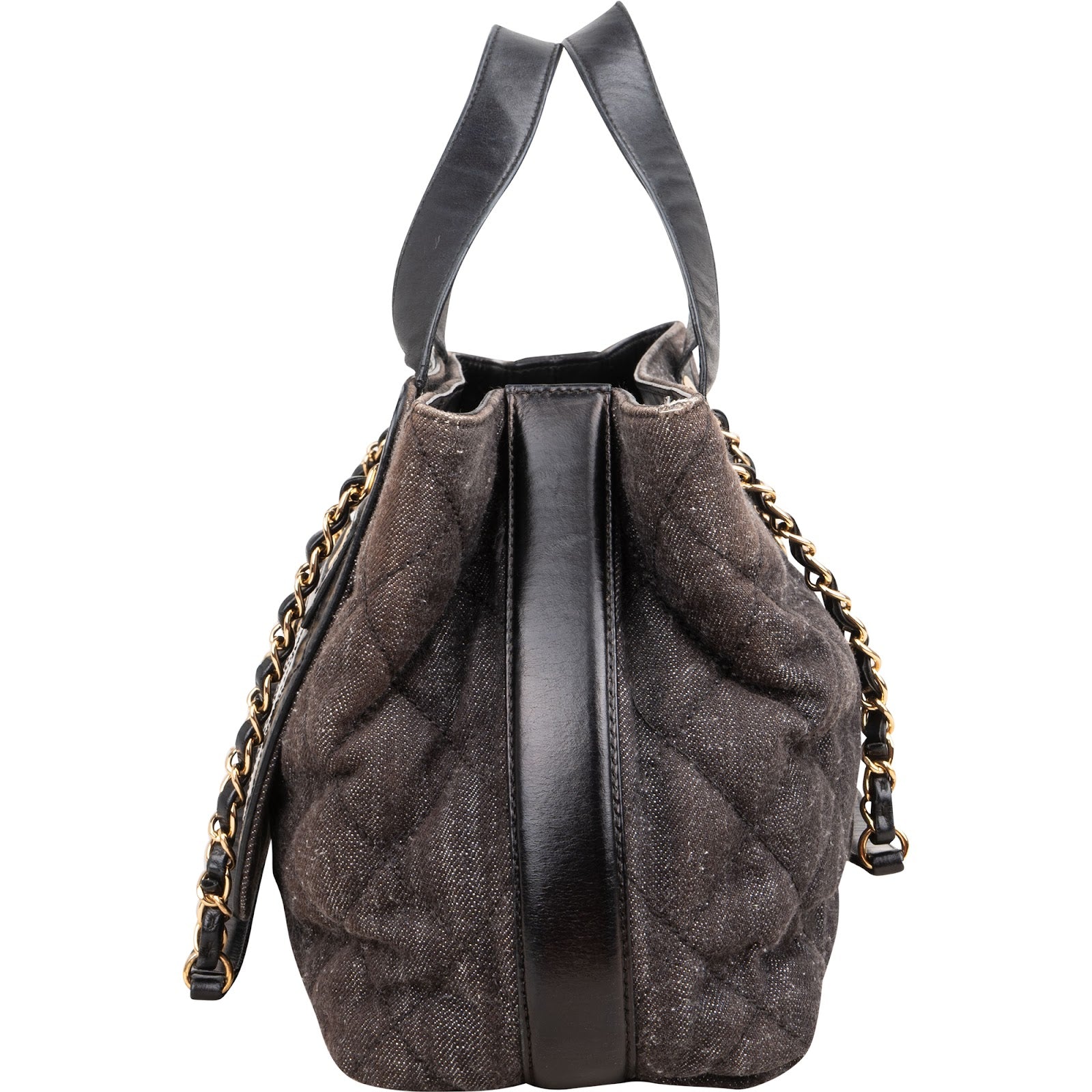 Chanel Stitching Denim CC Shoulder Handbag