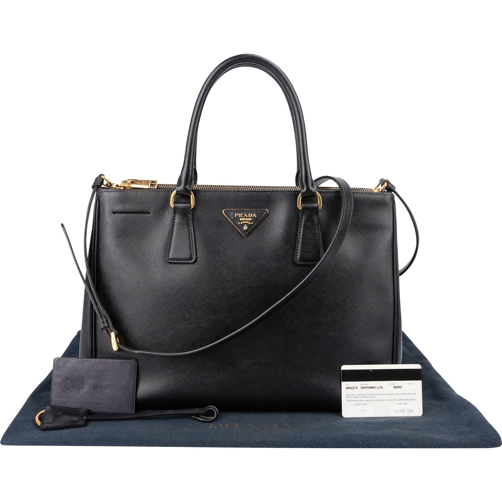 Prada- Saffiano Leather Galleria Handtasche