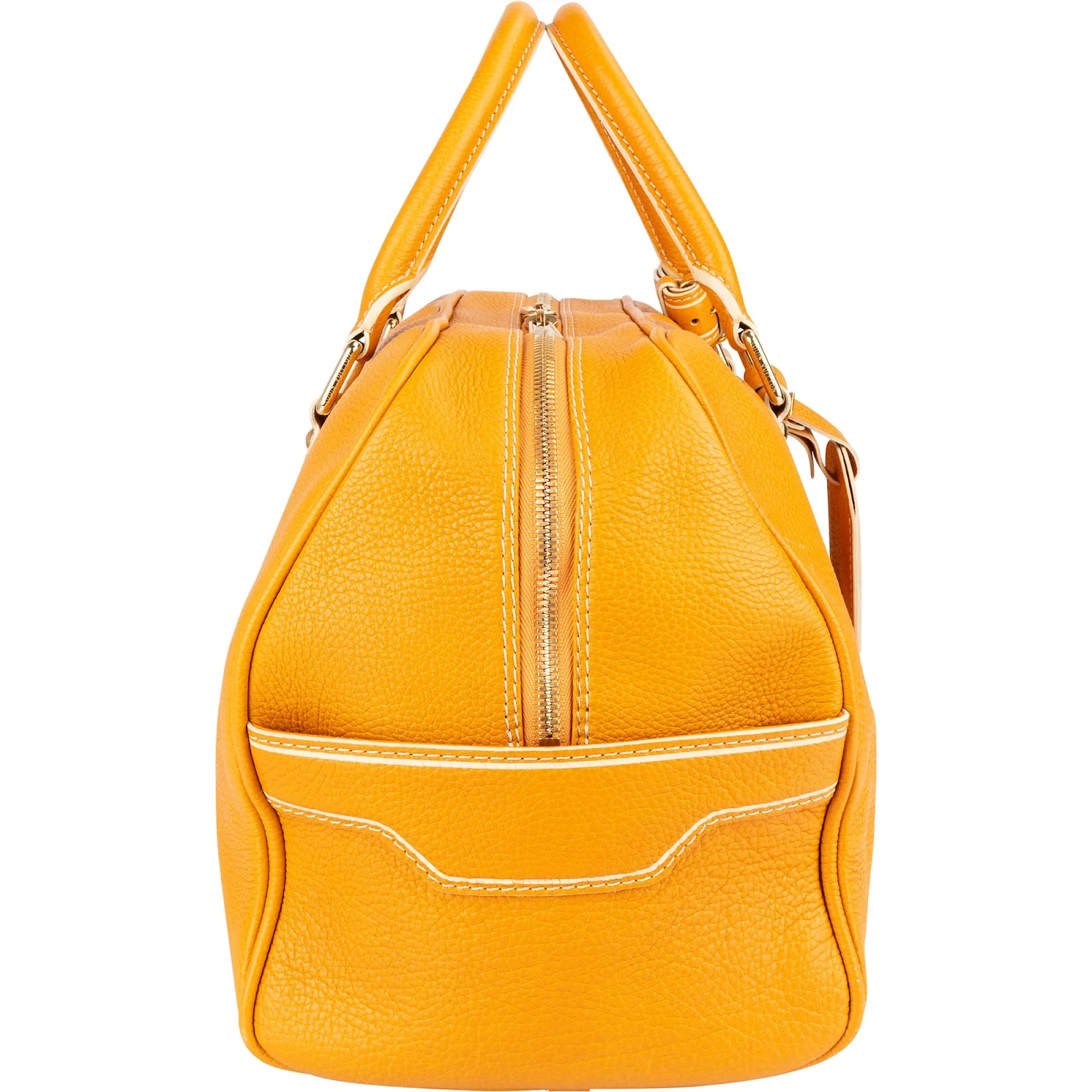 Louis Vuitton Yellow Taurillon Jaune Tobago Weekender 45 Reisetasche
