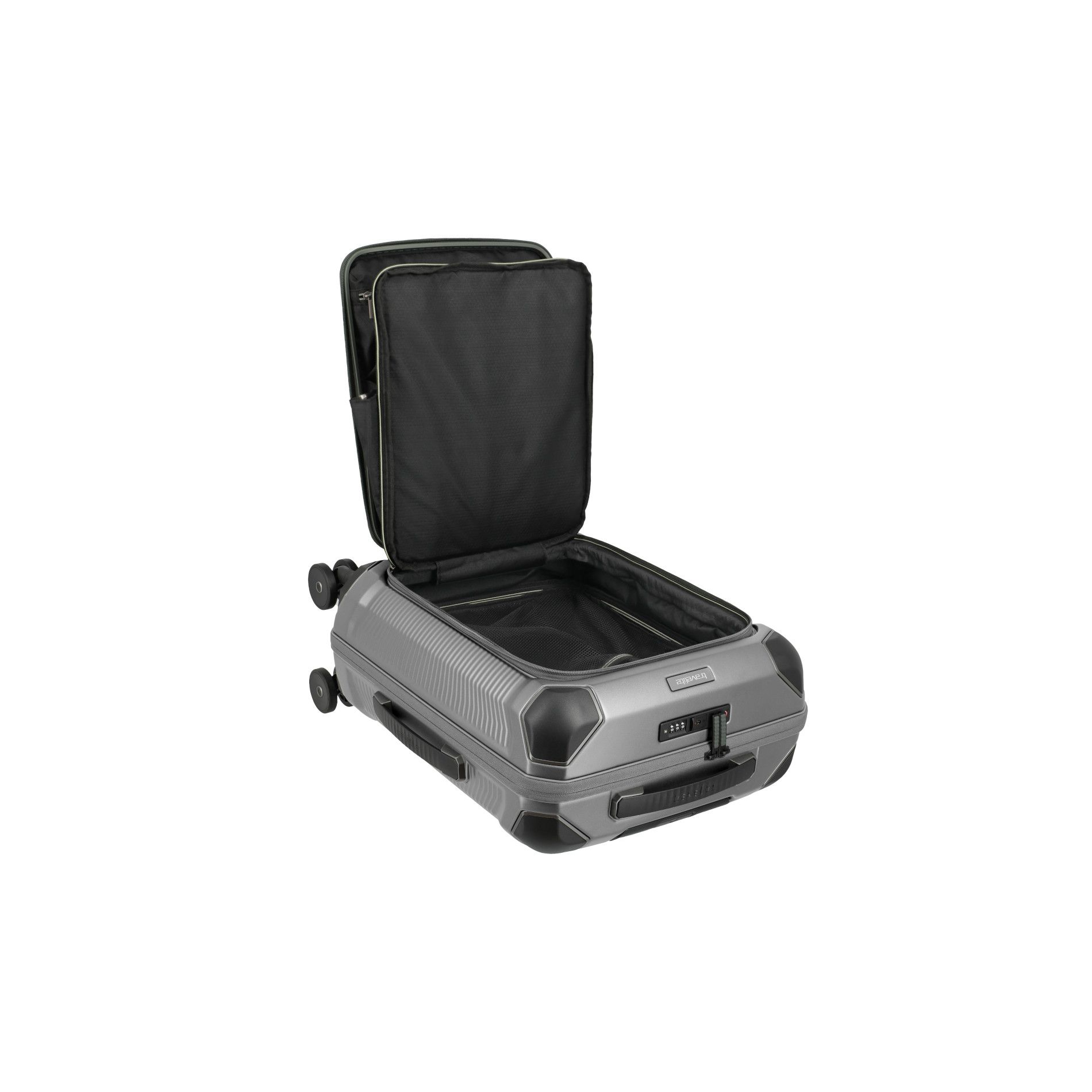 MILLENNIUM Handgepäck S (55cm) mit Vortasche - Silver