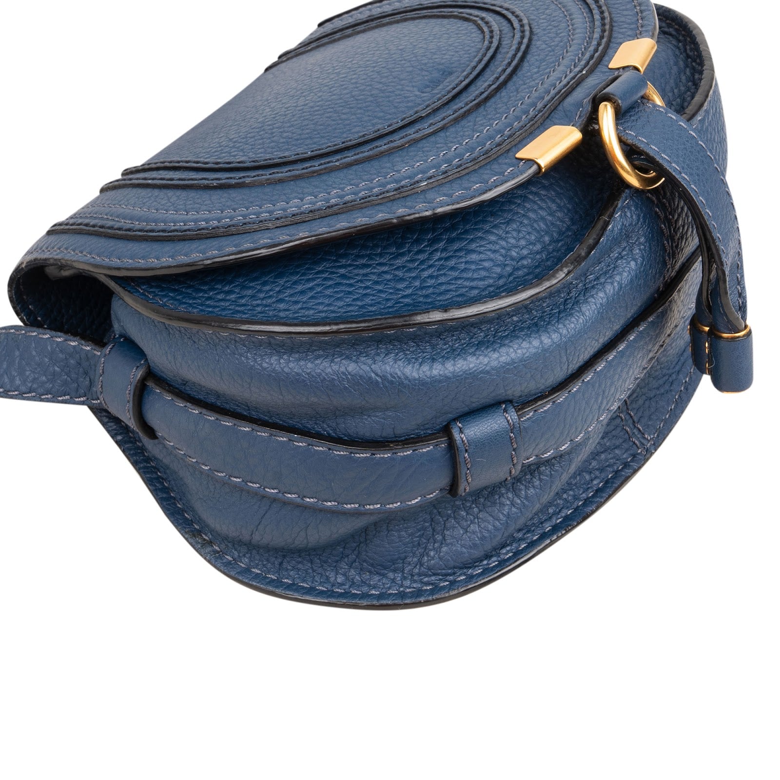 Chloé Grained Calfskin Marcie Small Saddle Crossbody Bag