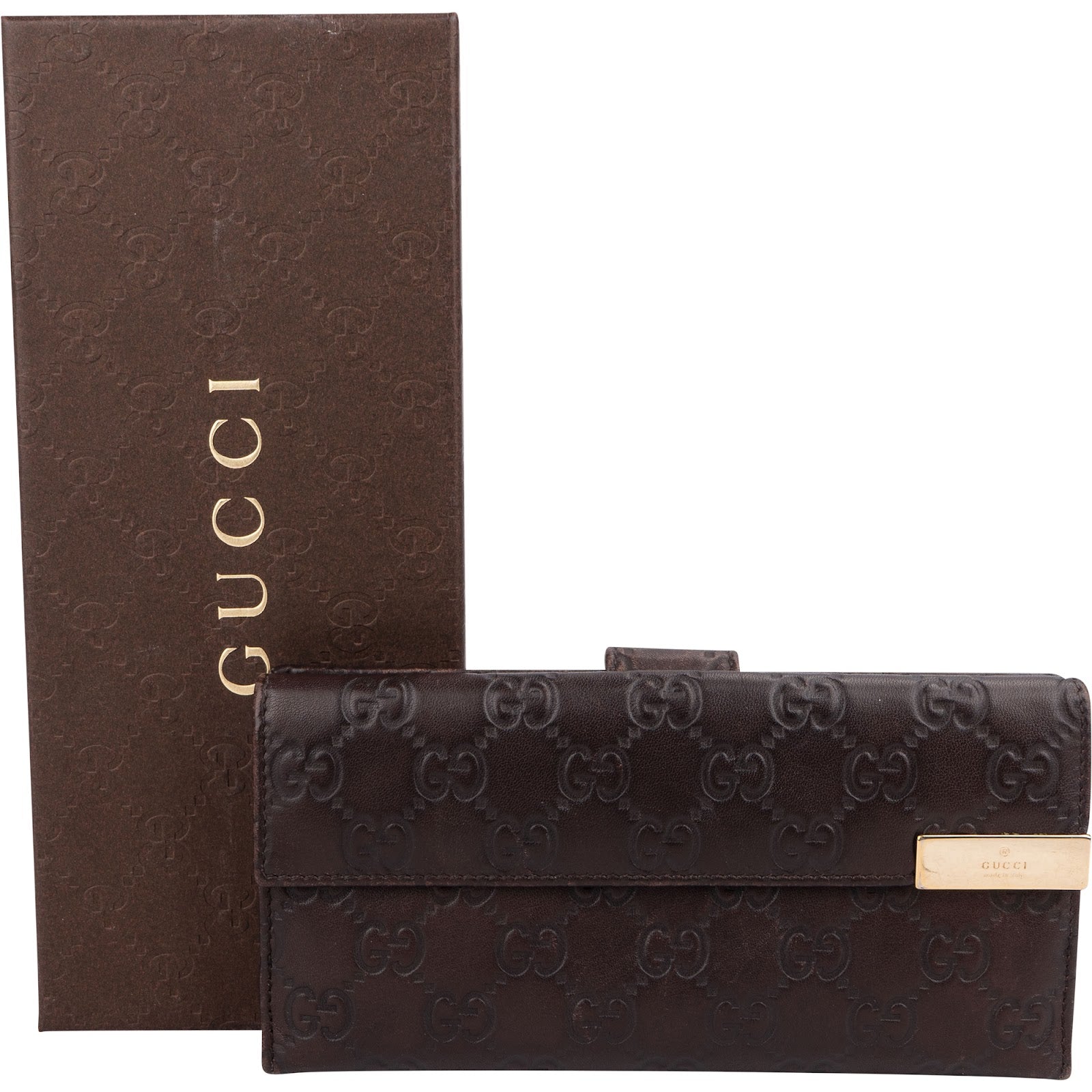 Gucci - Guccissima Metal Bar Continental Wallet