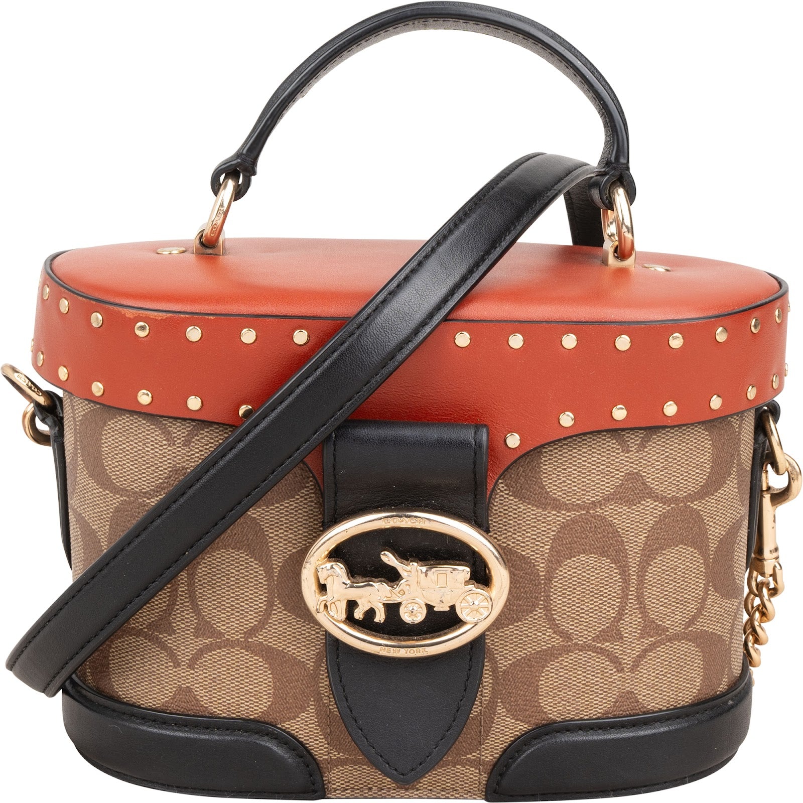 Coach - Georgie Gem Vanity Case Crossbody-tas met klinknagels