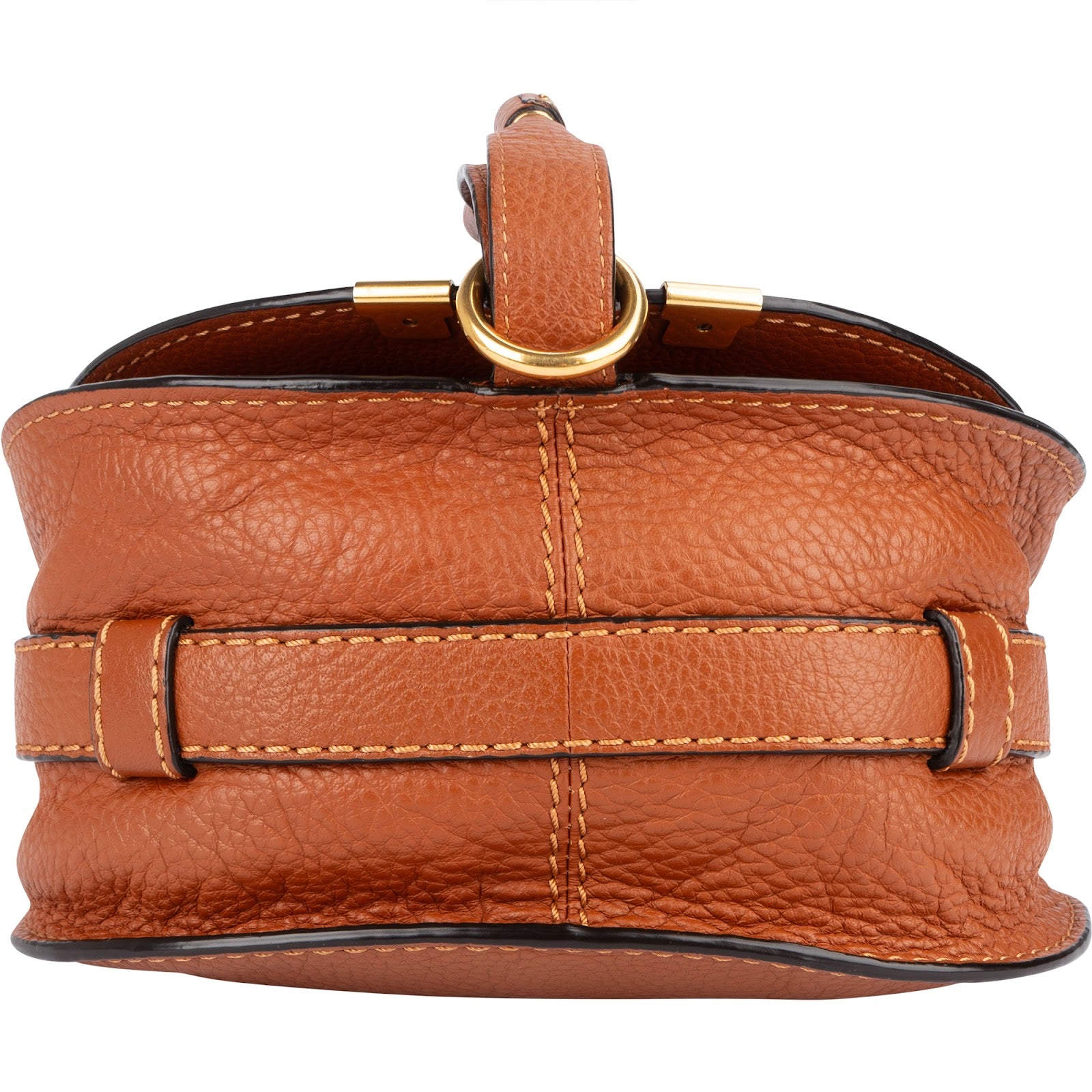 Chloé Grained Calfskin Leather Small Marcie Saddle Crossbody Bag