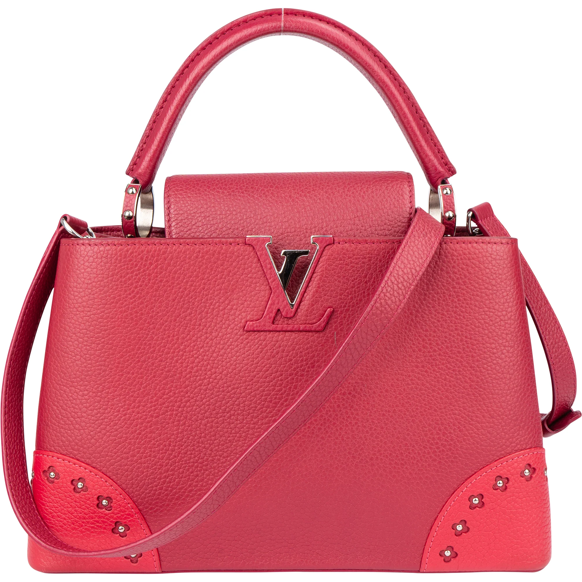 Louis Vuitton Limited Pink Taurillon Capucines MM Handbag
