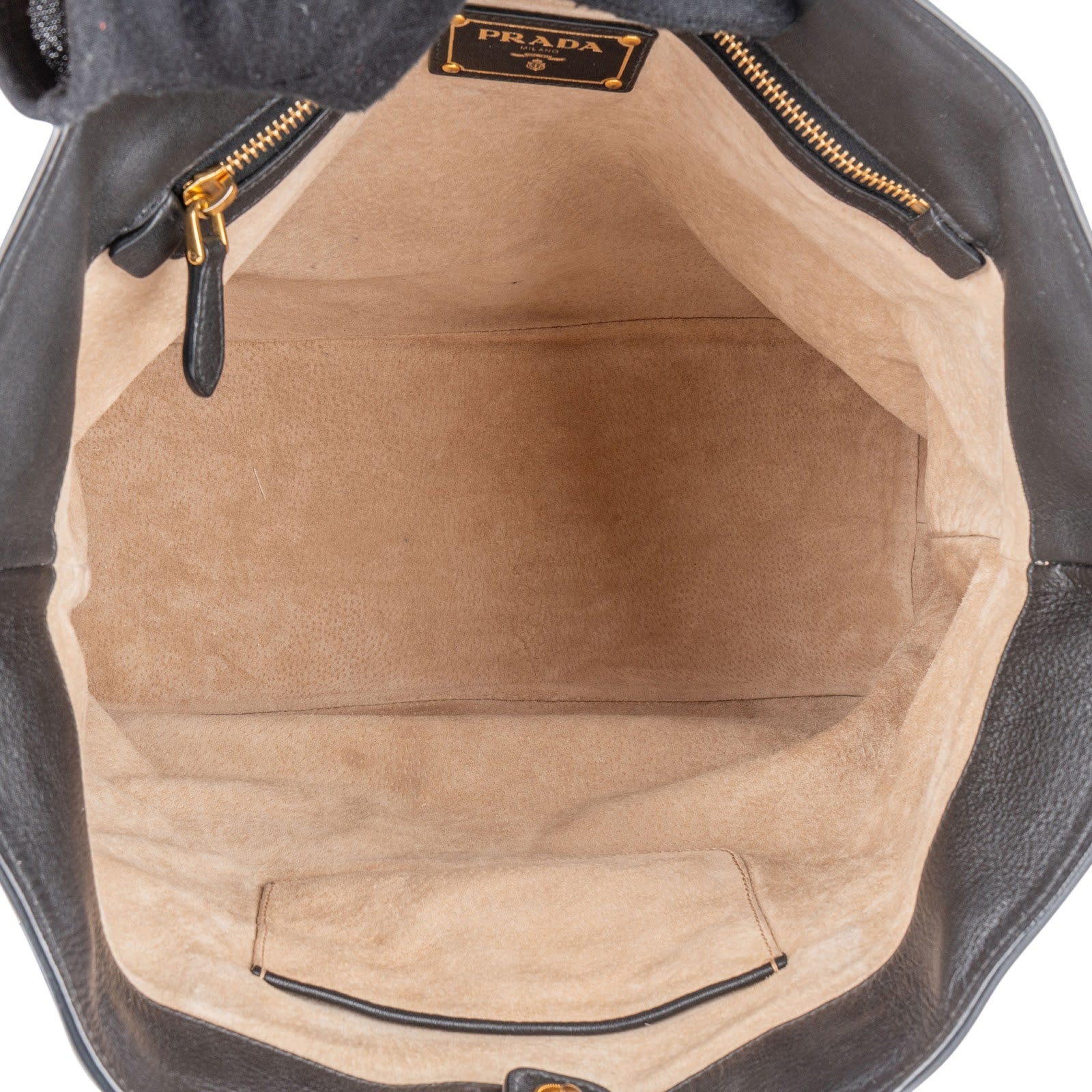 Prada - Calfskin Buckle Tote Shoulder Bag