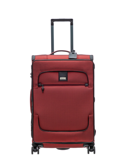 BAY soft-shell suitcase M with 4 wheels up to 68 cm 59 liters - Red