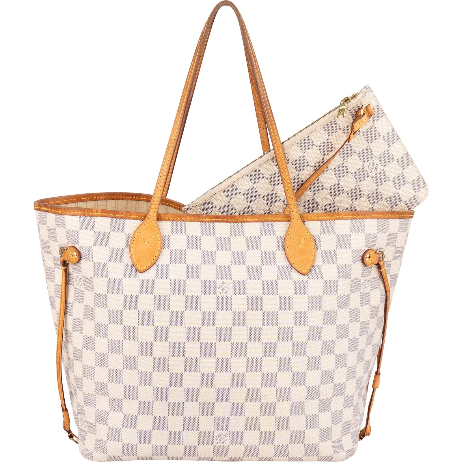 Louis Vuitton Monogram Damier Azur Canvas Neverfull MM Shopper