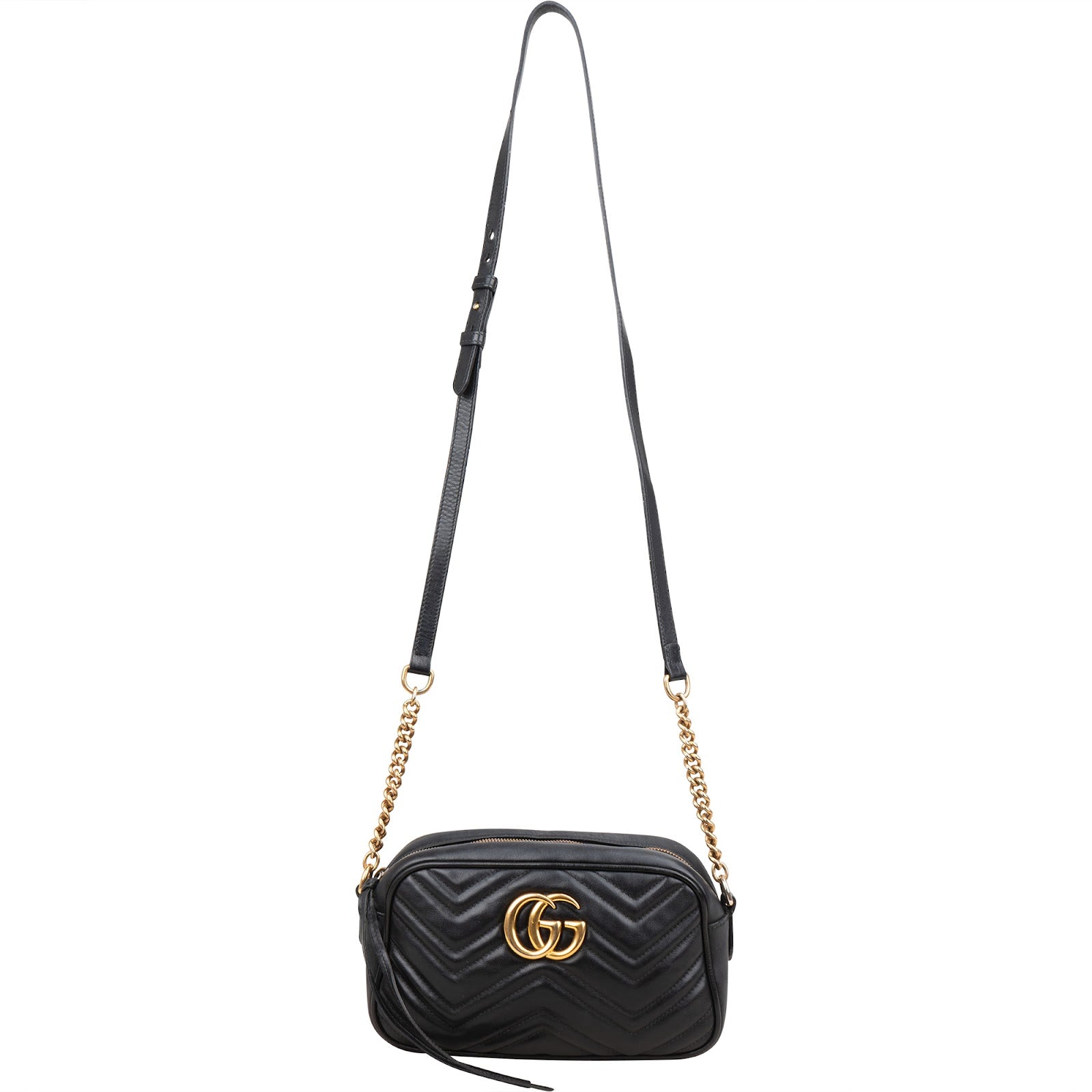 Gucci ChevronLeather GG Marmont Camera Crossbody Bag