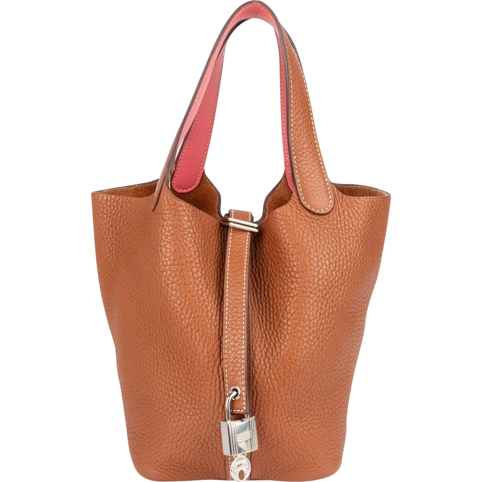 Hermès Brown Taurillon Clemence Picotin Lock 18 (PM) Handbag