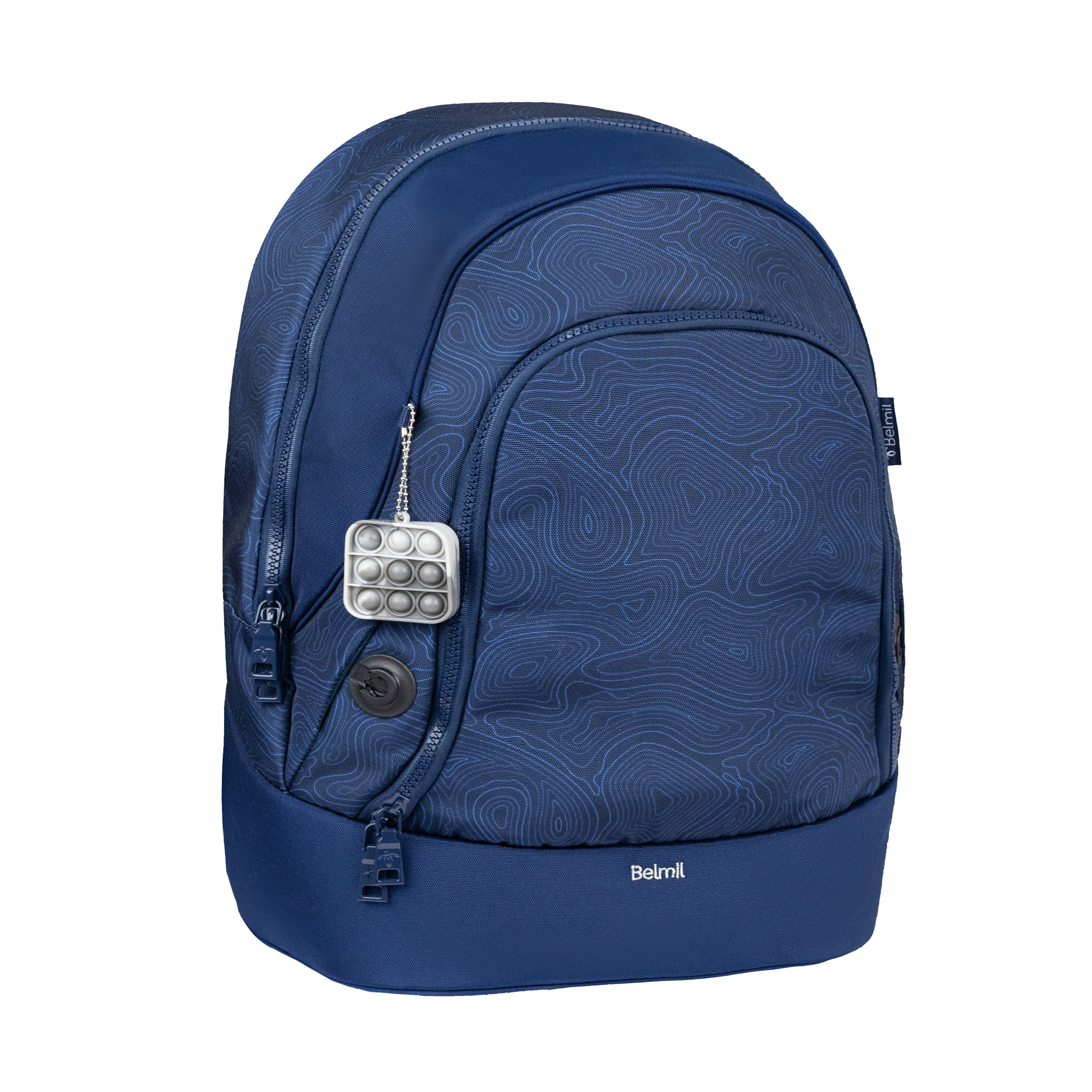 2-IN-1 Schultasche & Gürteltasche 2-teilig - Topographic