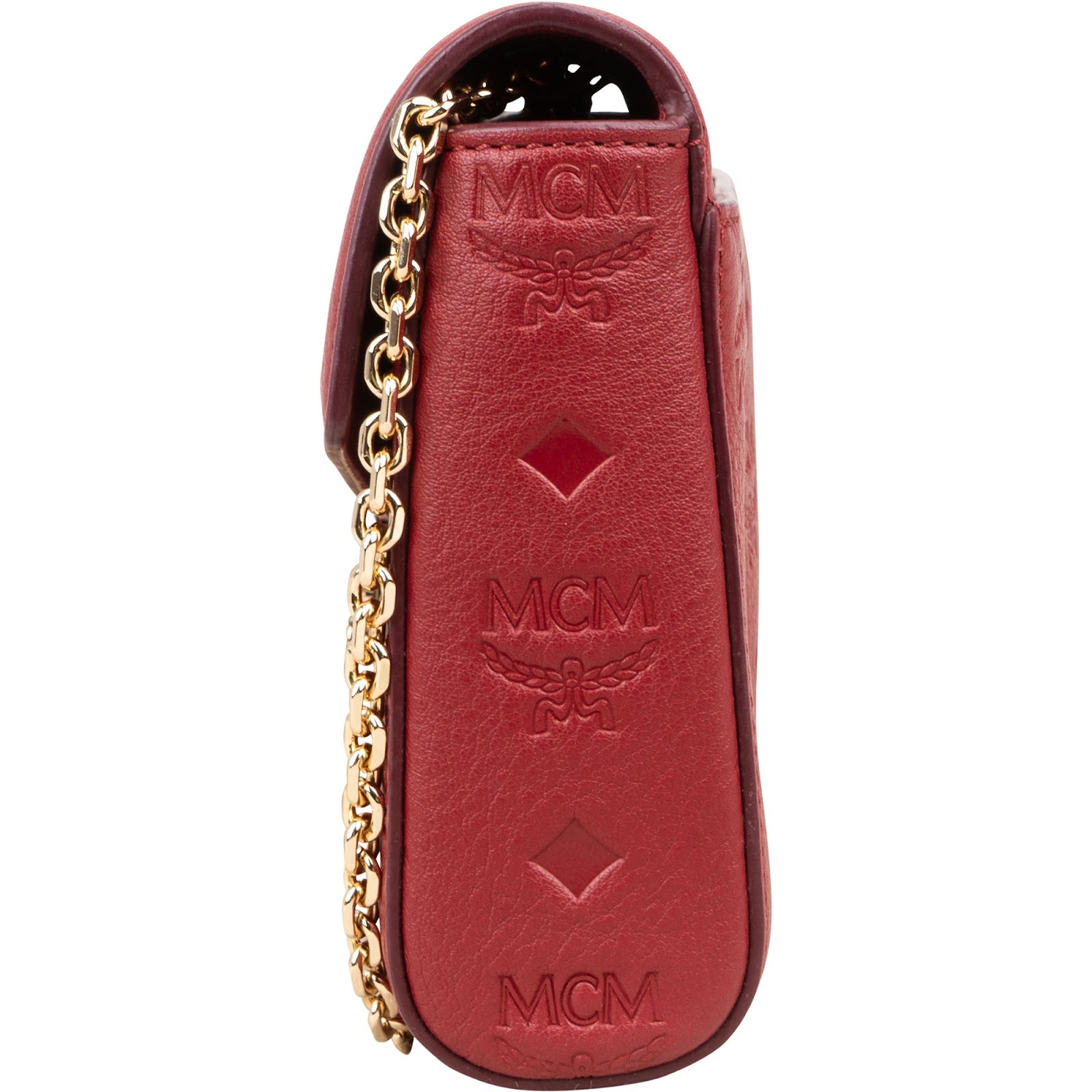 MCM Visetos Monogram Embossed Leather Millie Flap Crossbody Bag