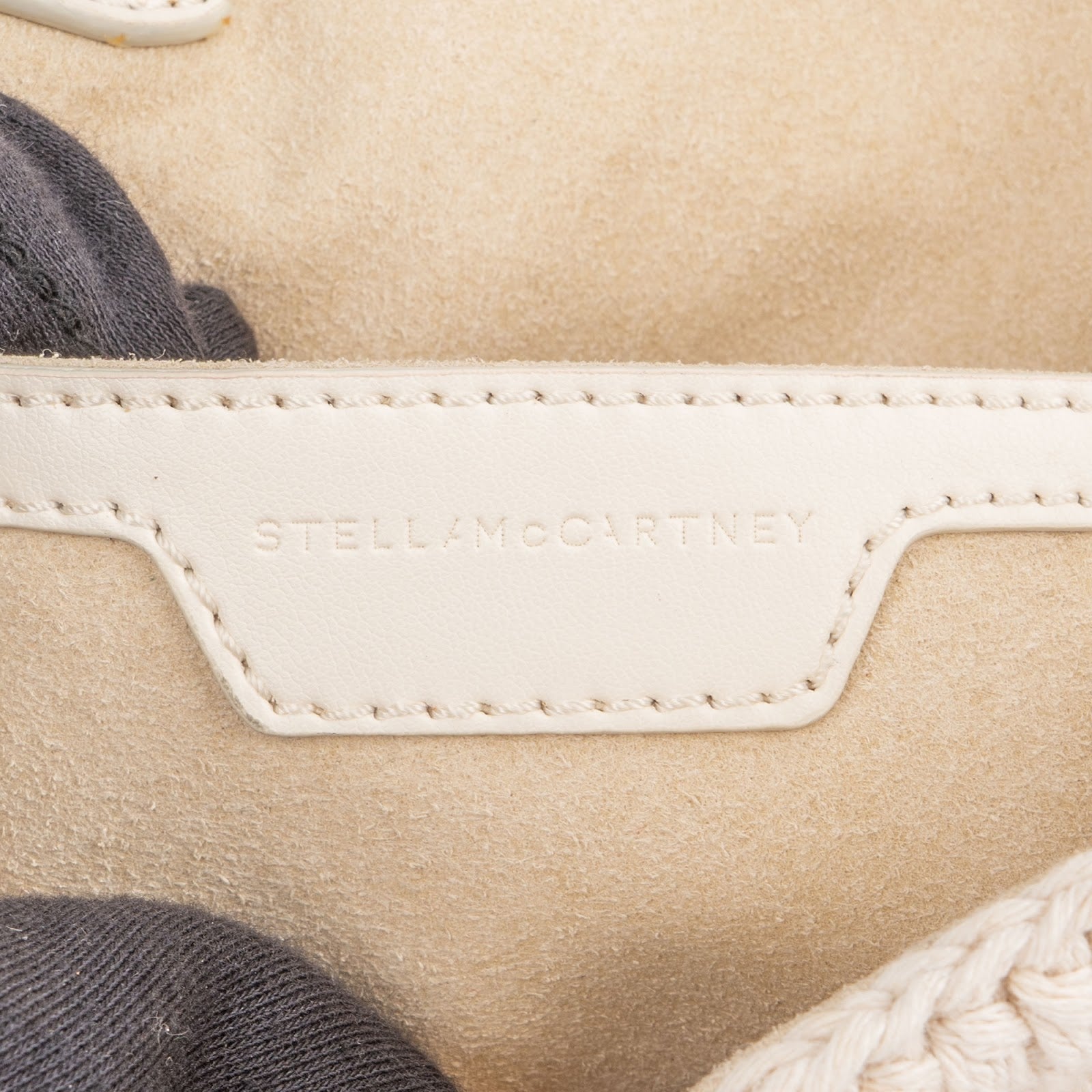 Stella McCartney Crochet Falabella Fold Over Clutch Crossbody Bag
