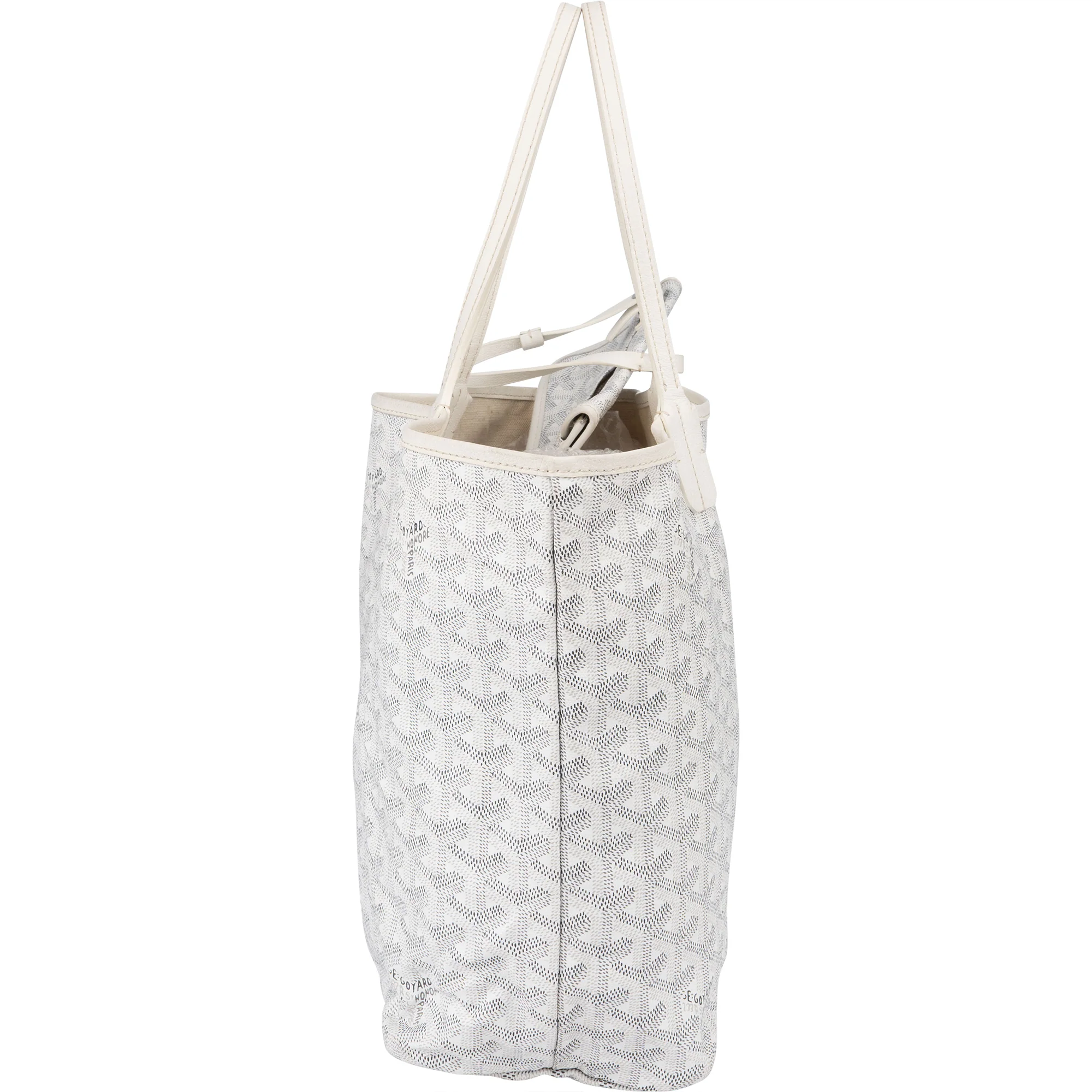 Goyard White Goyardine Monogram Saint Louis PM Shoulder Bag