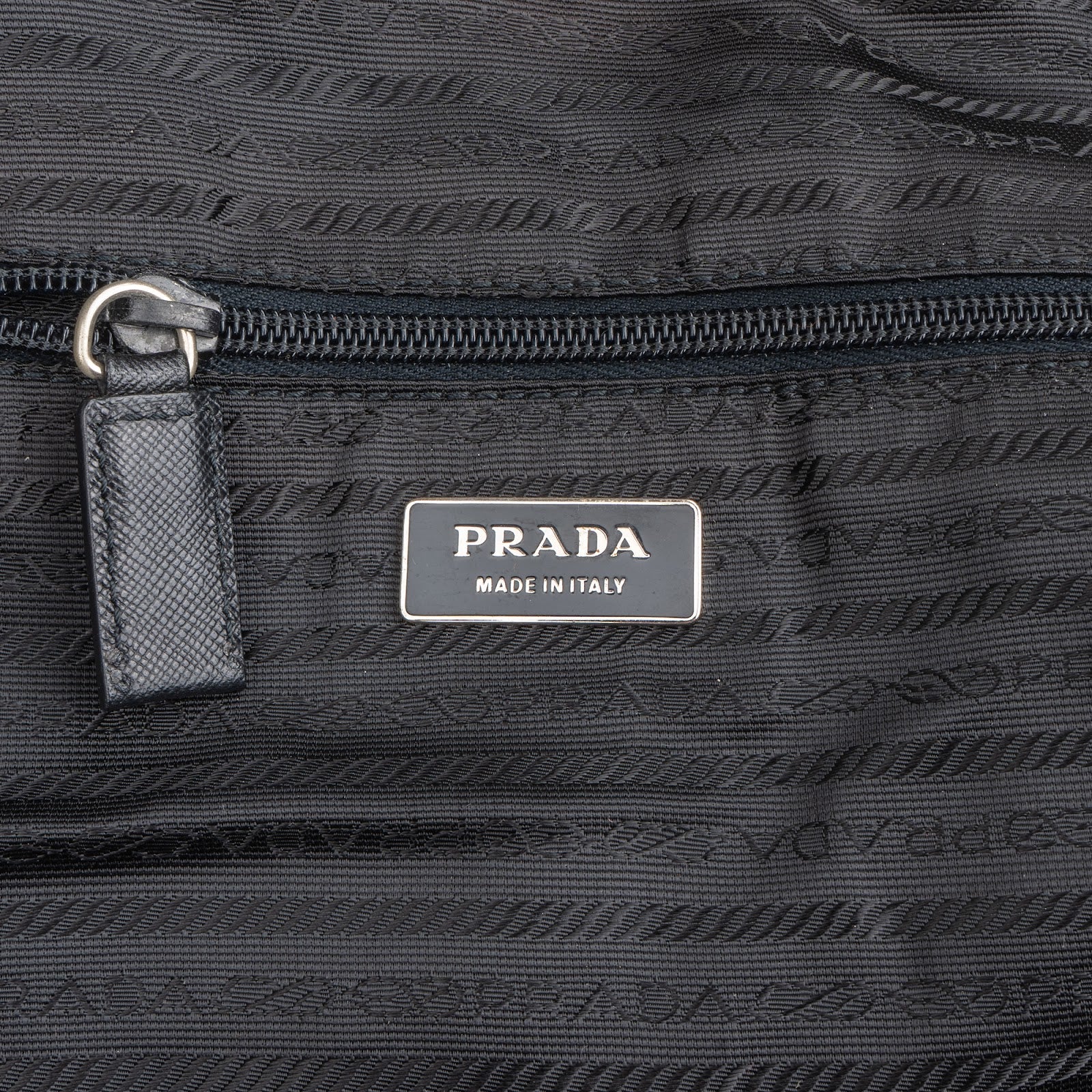 Prada Black Nylon Triangle Duffle Bag 55
