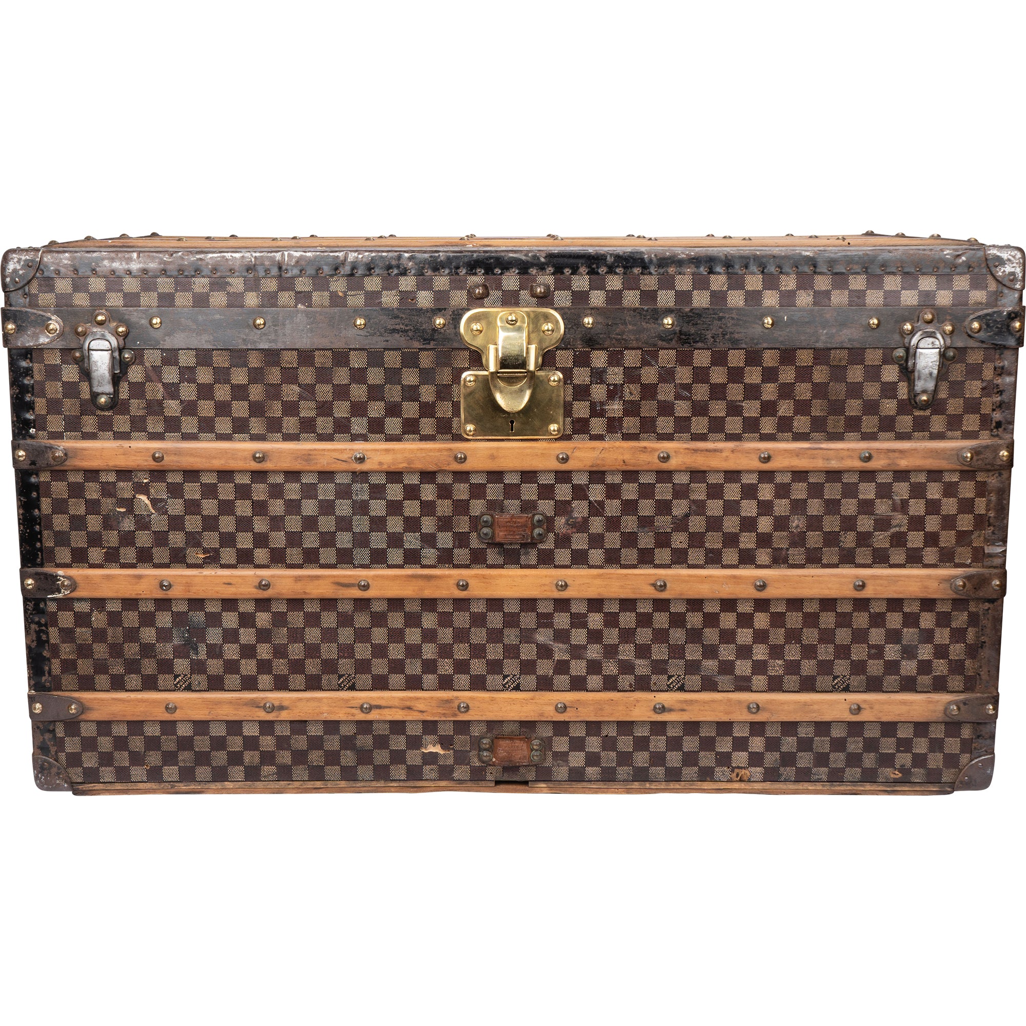Louis Vuitton Damier Mark 2 c.1890s Courrier 100 Trunk Malle Koffer