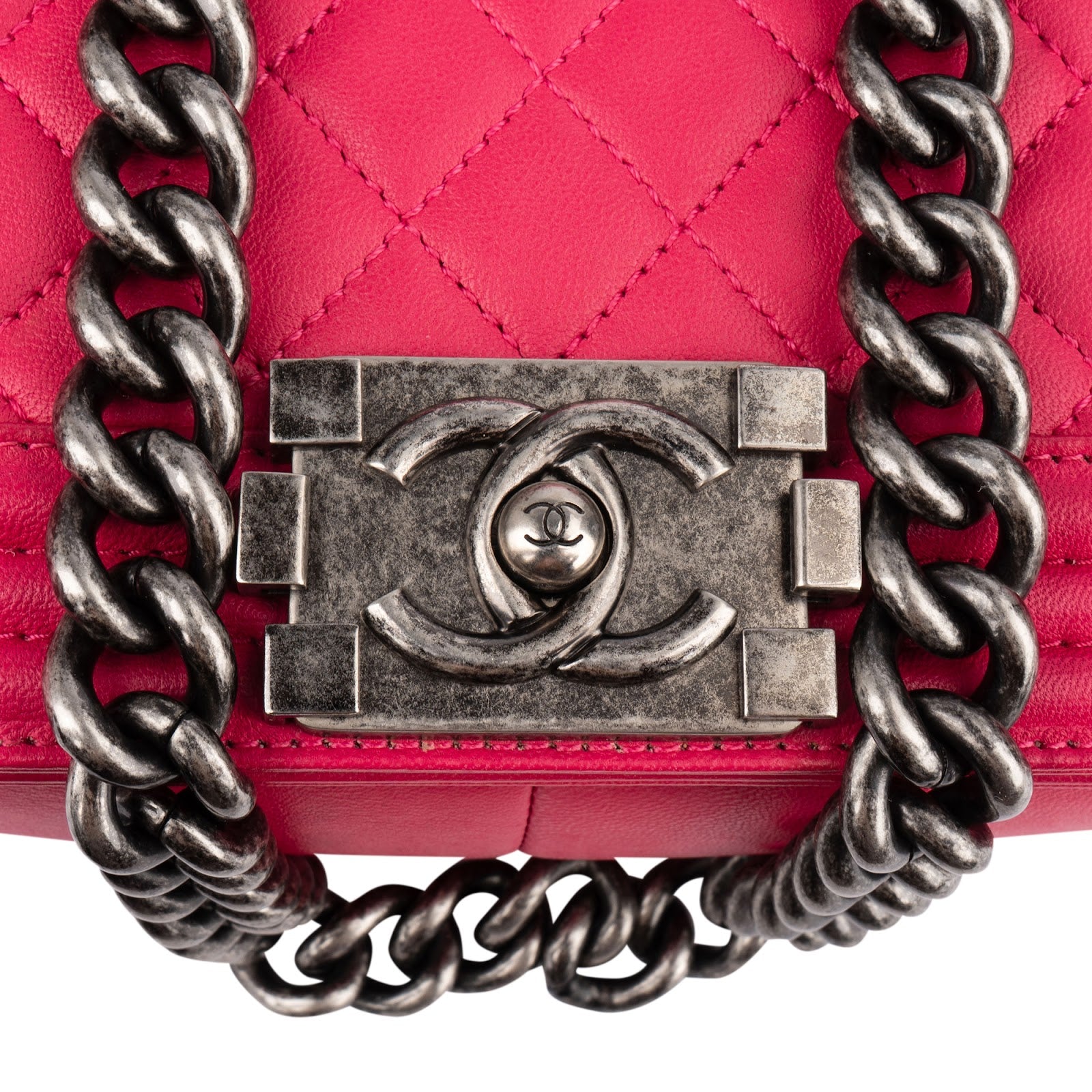 Chanel Quilted Lambskin Single Flap  Boy Crossbody Bag