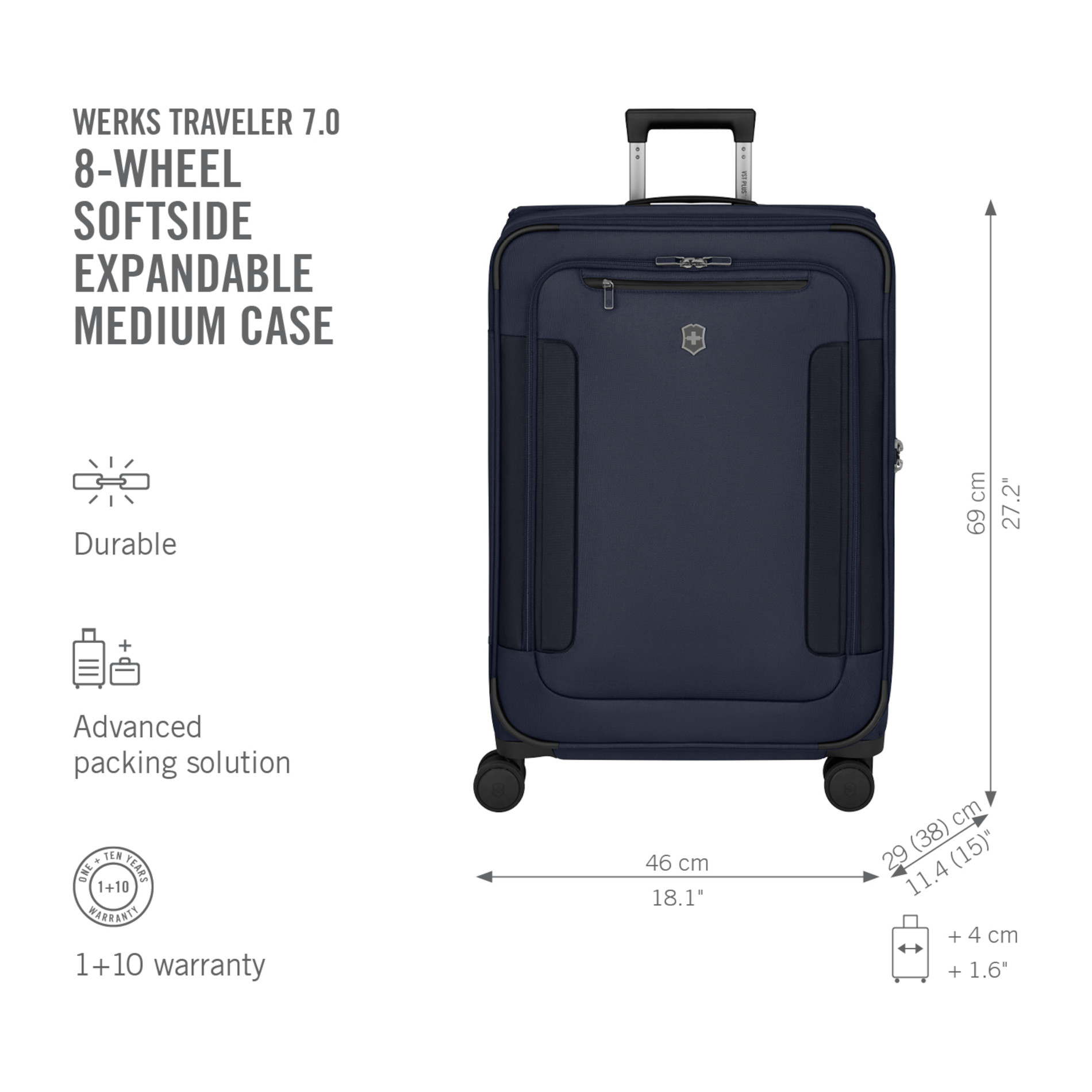 Werks Traveler 7.0 Medium Case - Navy Blue