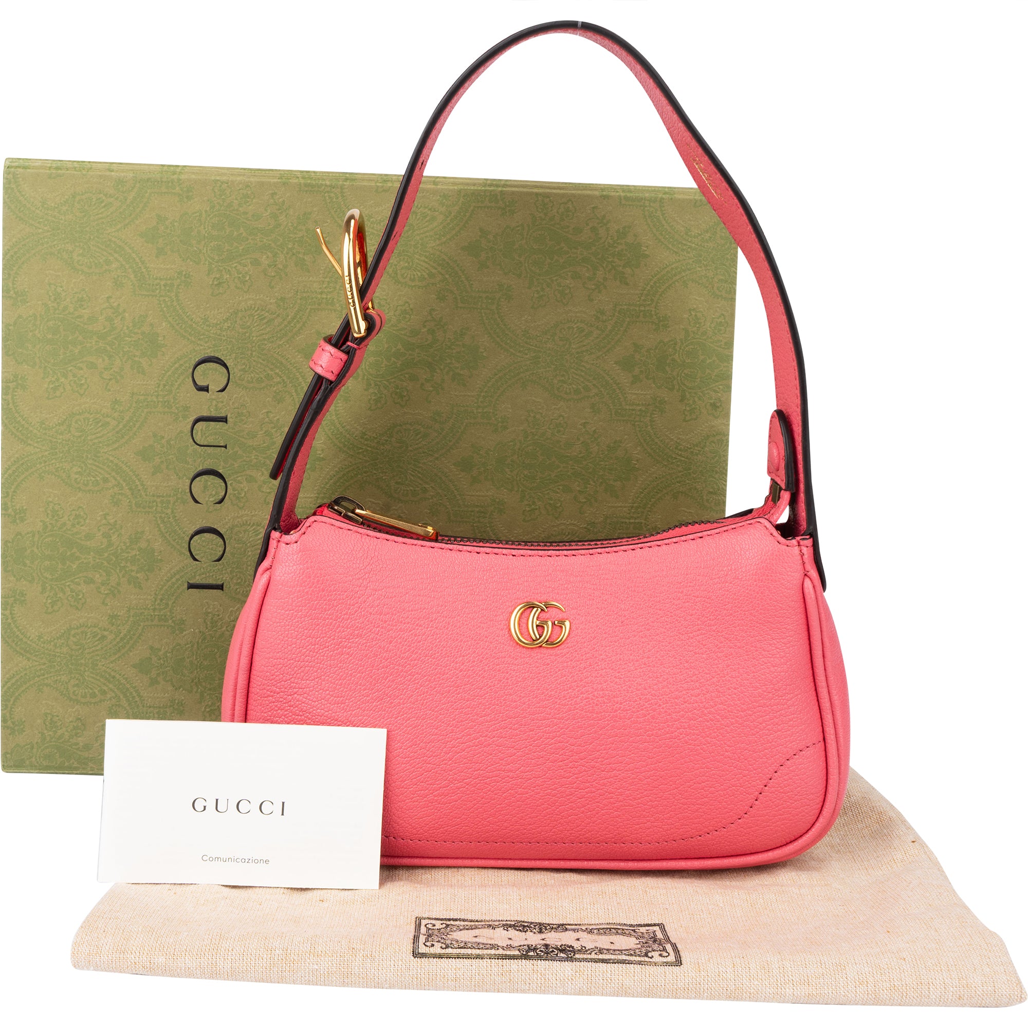 Gucci Pink Leather Aphrodite Handbag