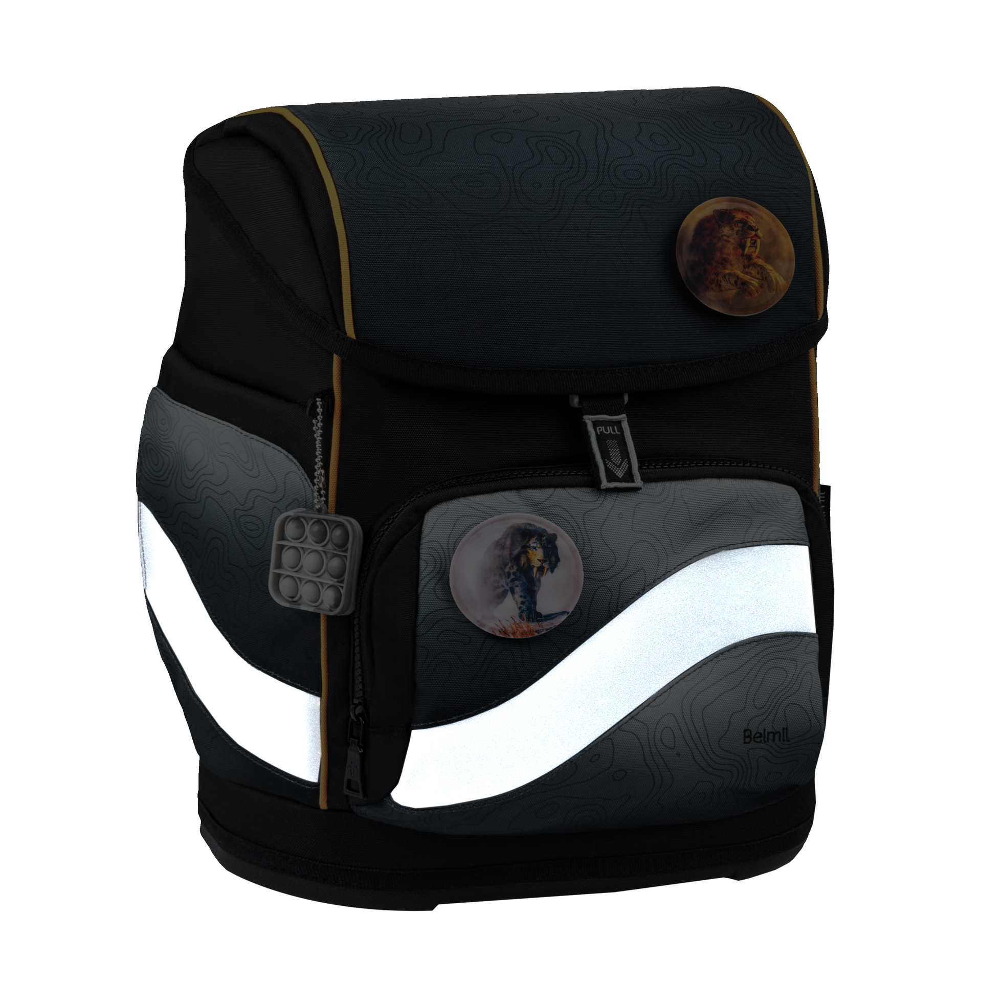 Smarty Plus Schulranzenset 5-teilig - "Black Grey"