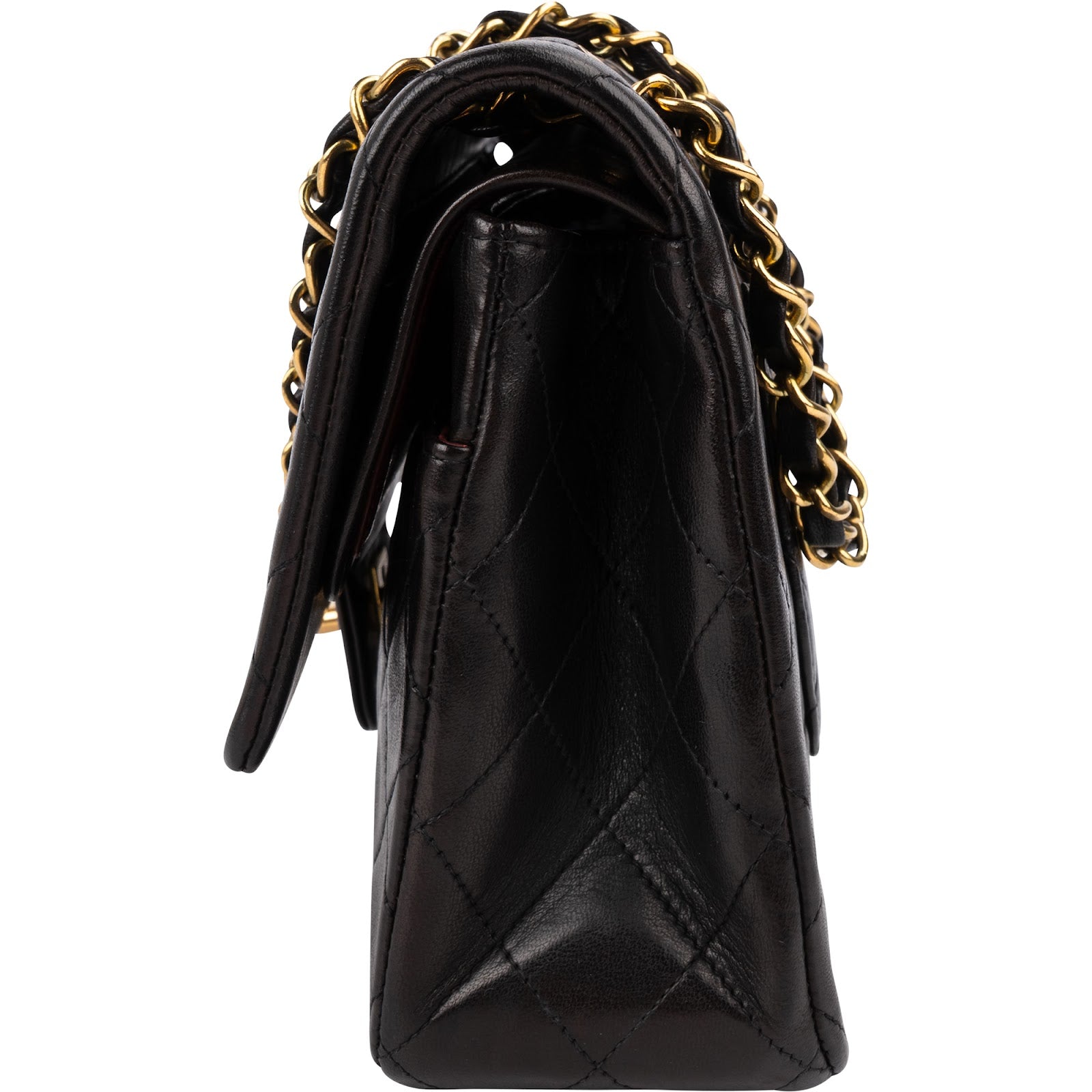 Chanel Quilted Lambskin 24K Gold Medium Double Flap Shoulder Bag