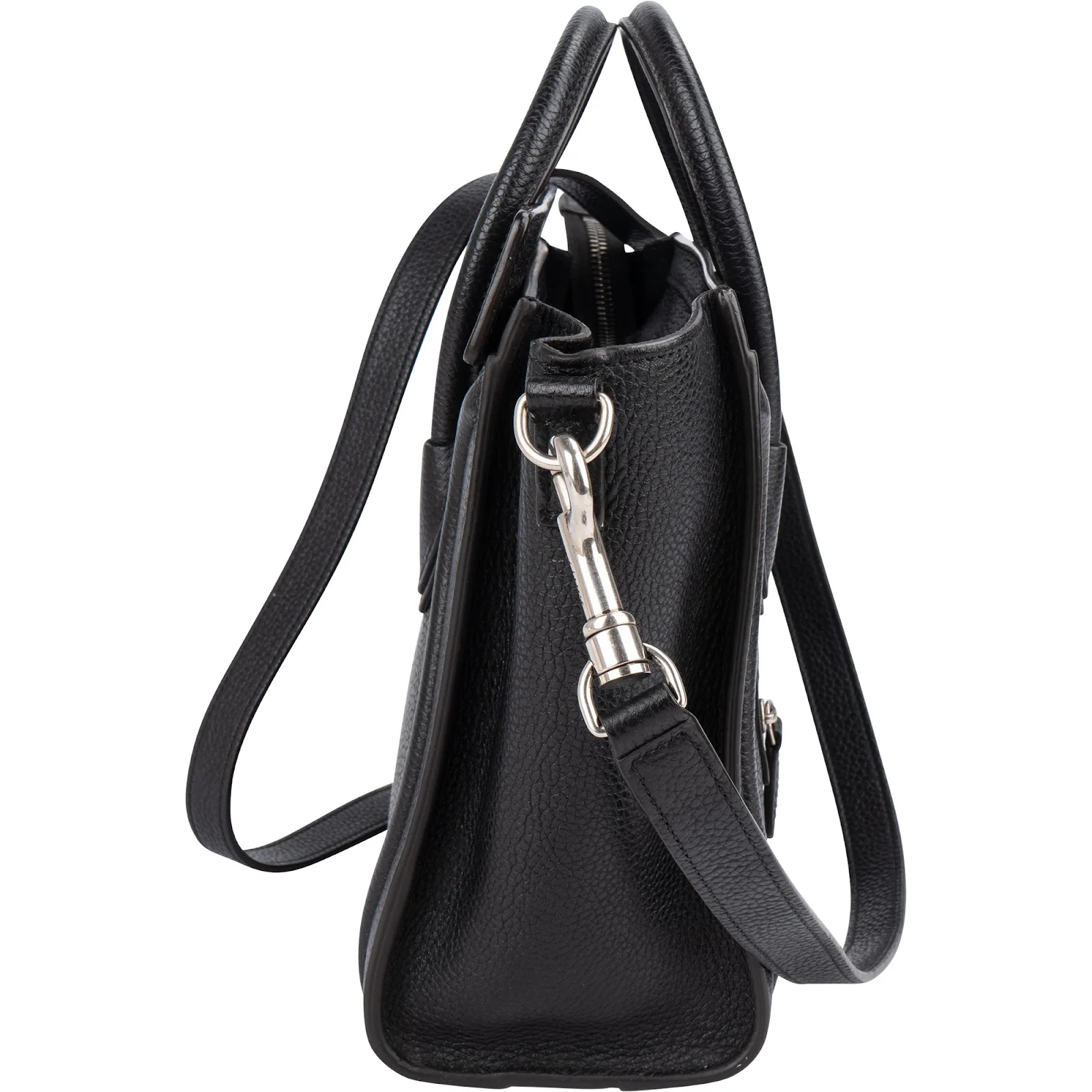 Celine Grained Leather Luggage Nano Crossbody Handbag