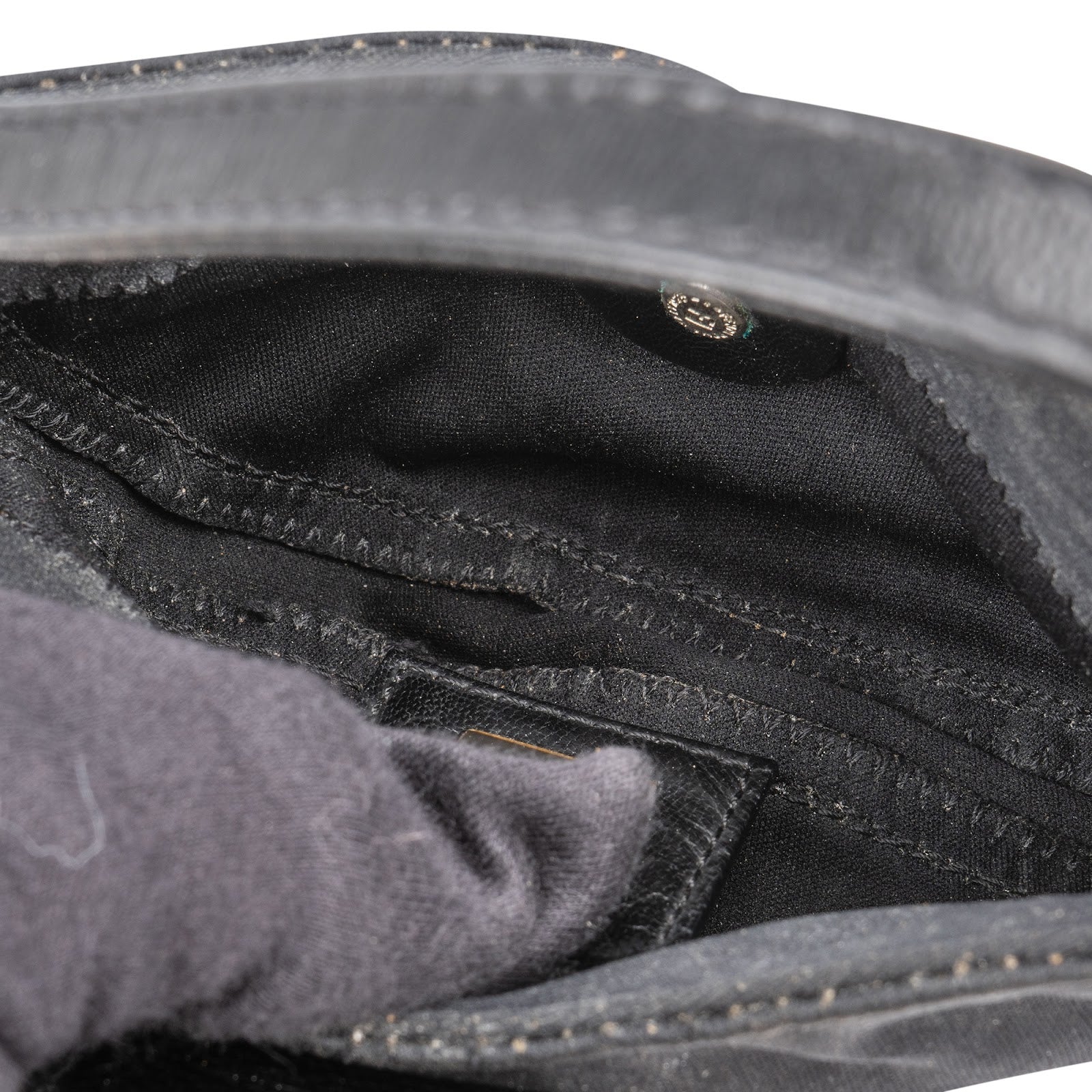 Fendi Cotton FF Buckle Micro Croissant Handbag