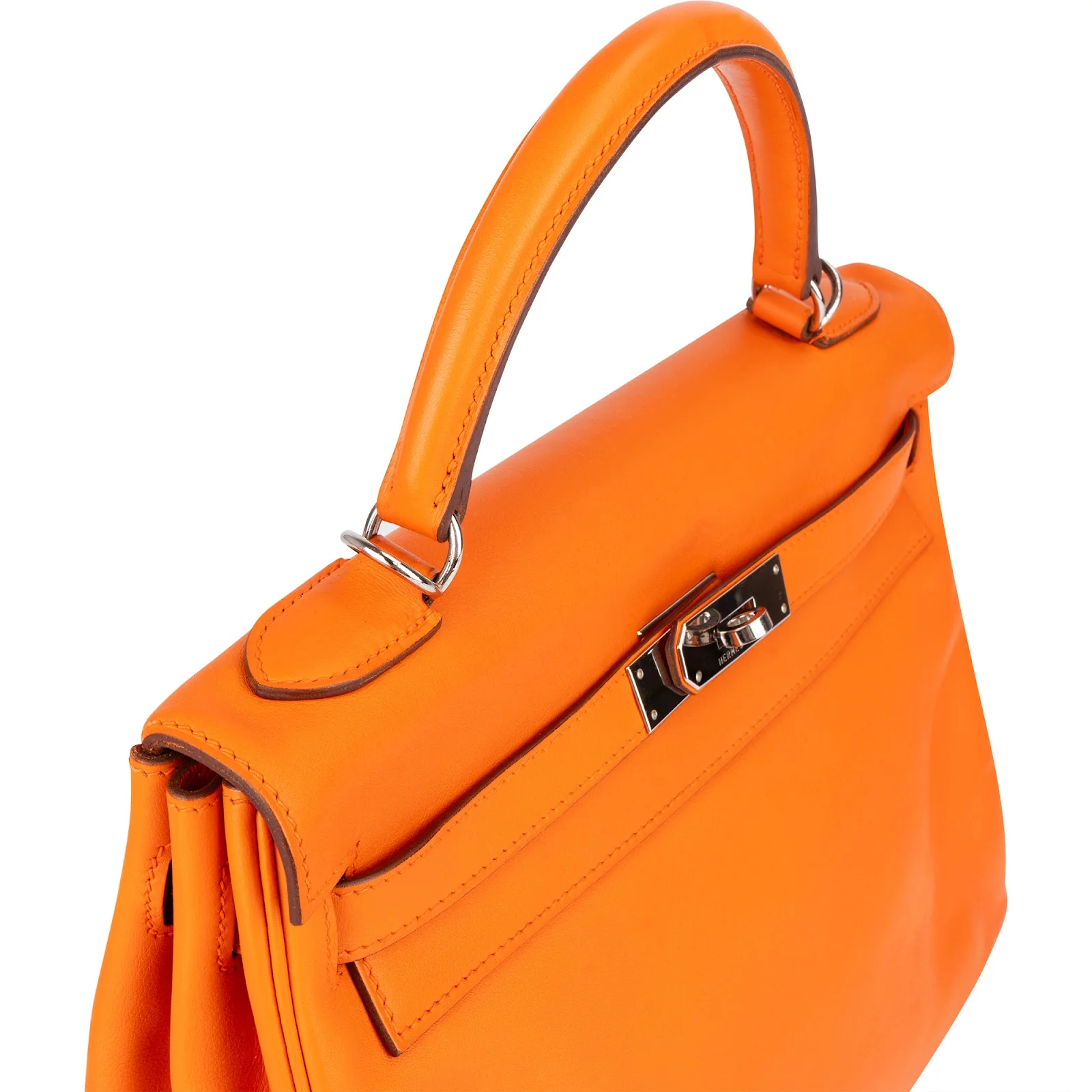 Hermès Orange Swift Leather Kelly 32 Handbag