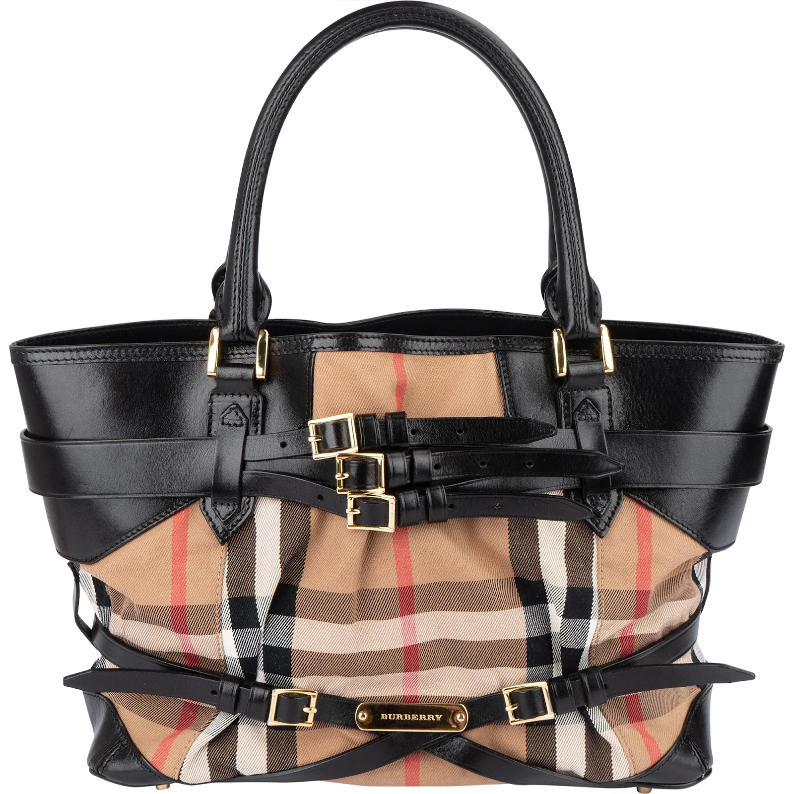Burberry Nova-Check Monogram Medium Bridle Tote Handbag