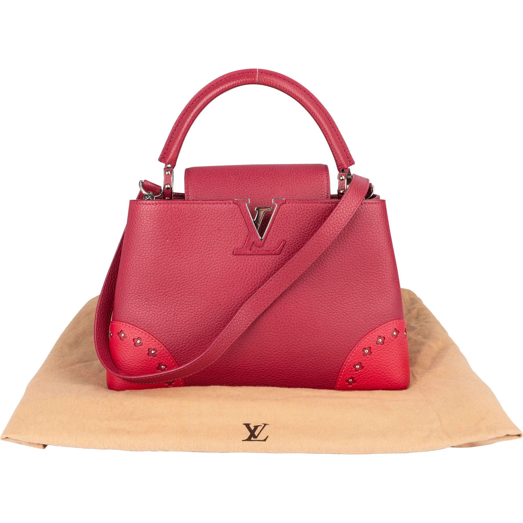 Louis Vuitton Taurillon Leather Capucines MM Handbag