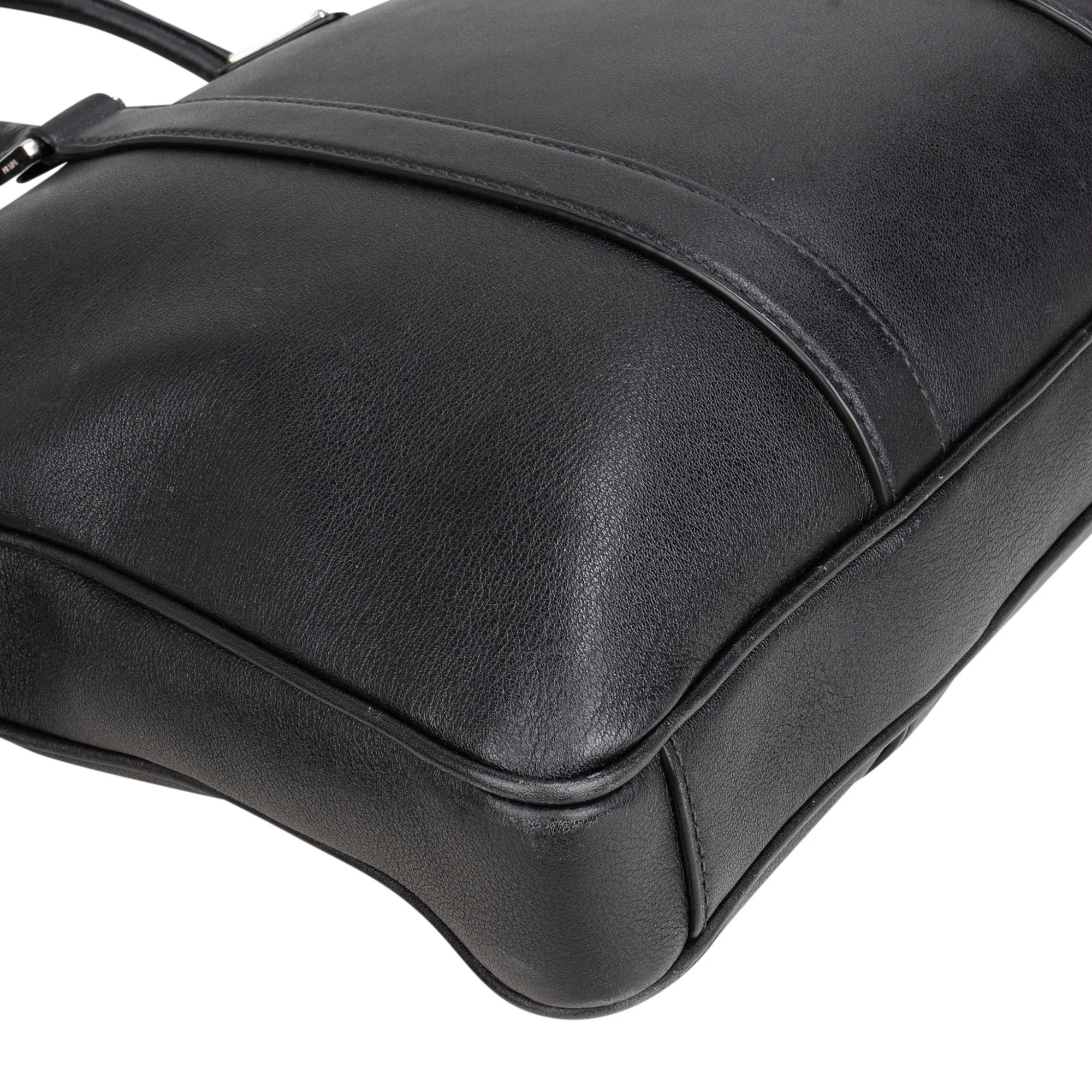 Prada Black Swift Leather Business Tasche