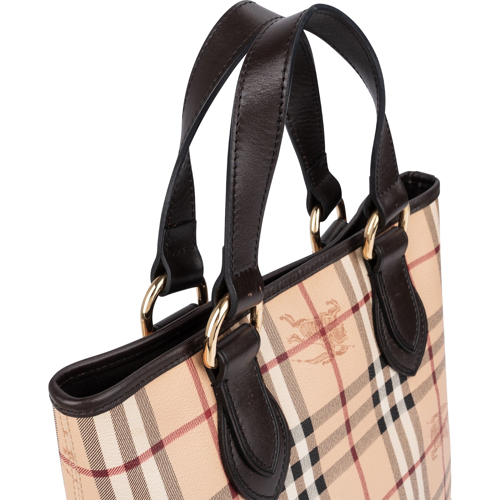 Burberry Nova-Check Monogram Tote Handbag