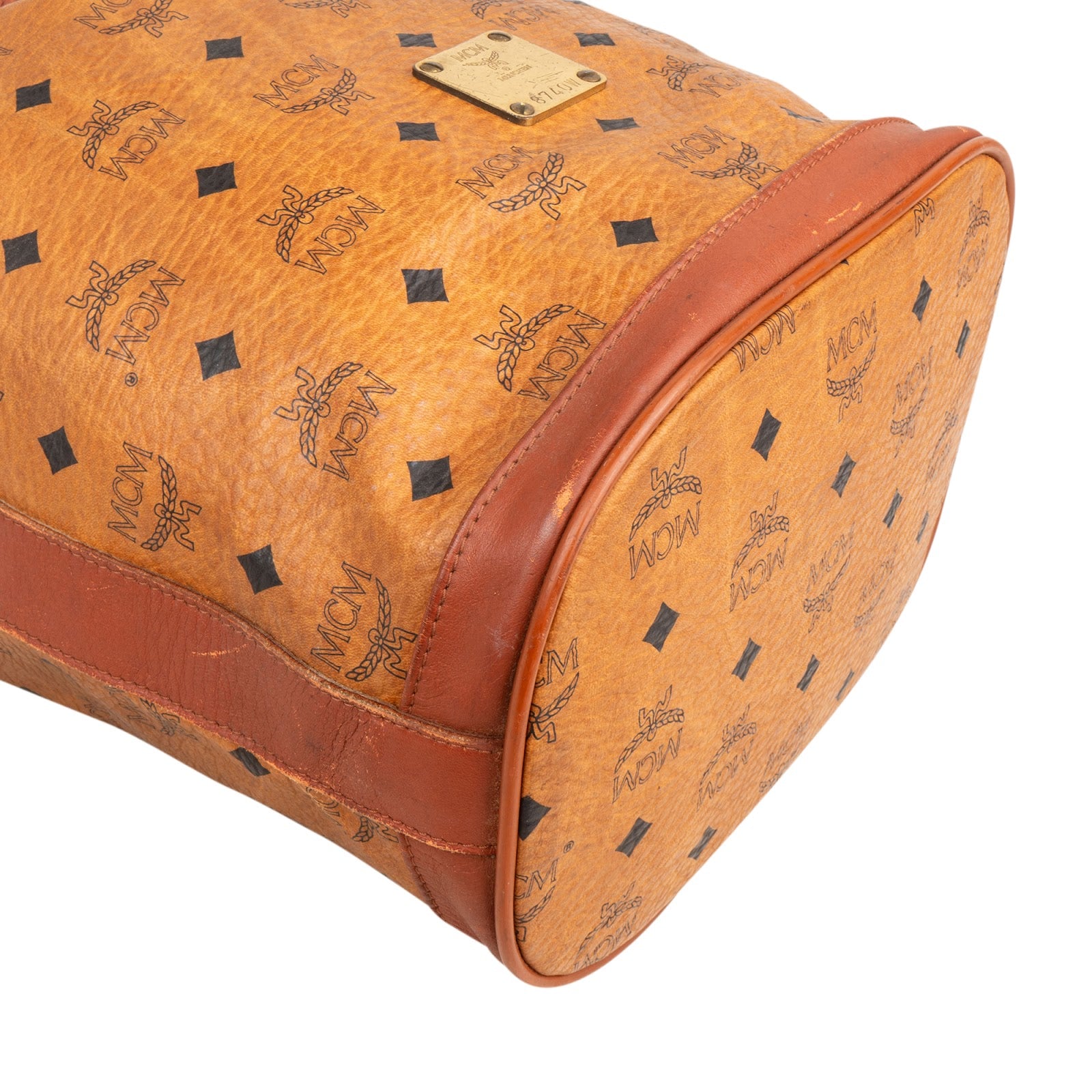 Czapka typu bucket MCM z monogramem Visetos i sznurkiem