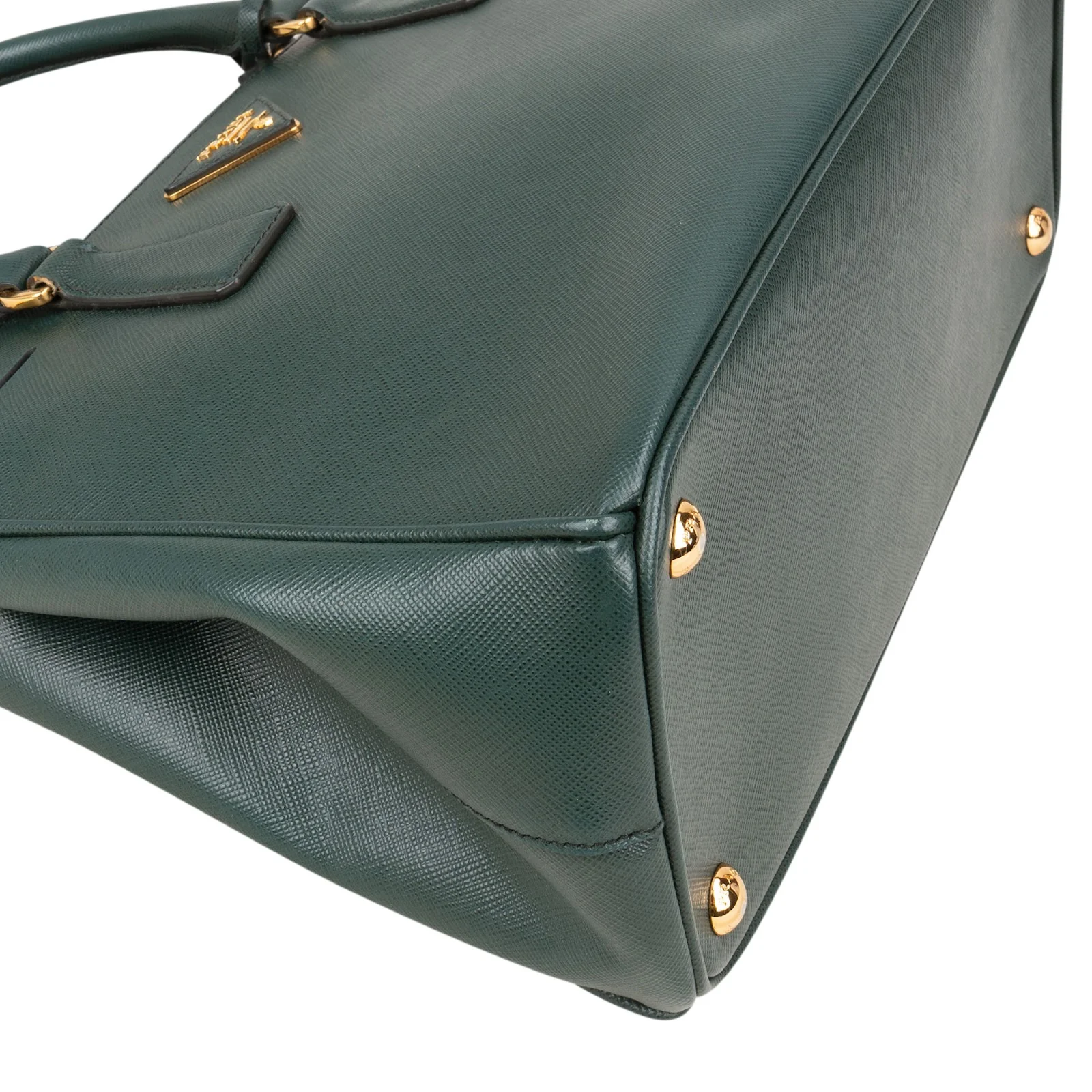Prada Green Saffiano Leather Galleria Handbag