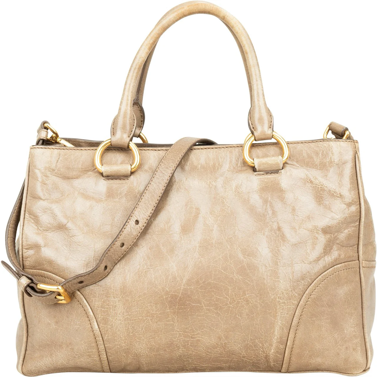 Miu Miu Vitello Lux Leather Tote Handbag