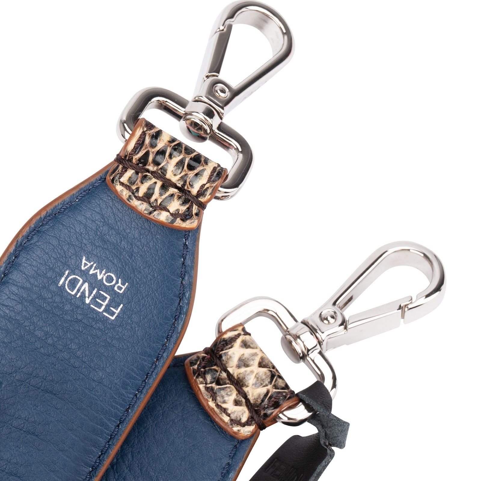 Fendi – Flowerland Multicolor Studs Python You Bag Strap