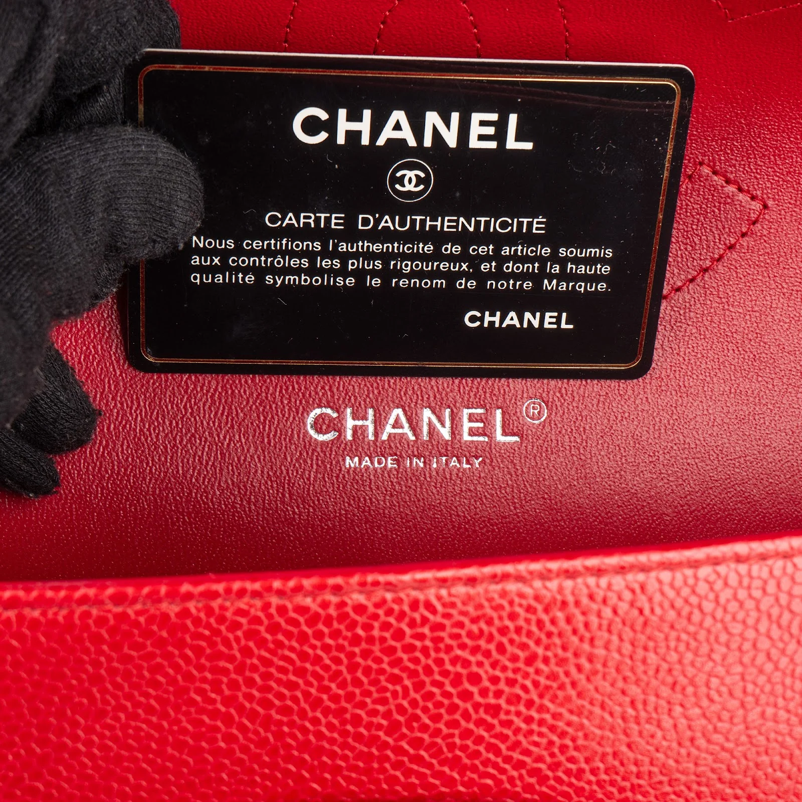 Chanel Caviar Leather Jumbo Double Flap Crossbody Bag