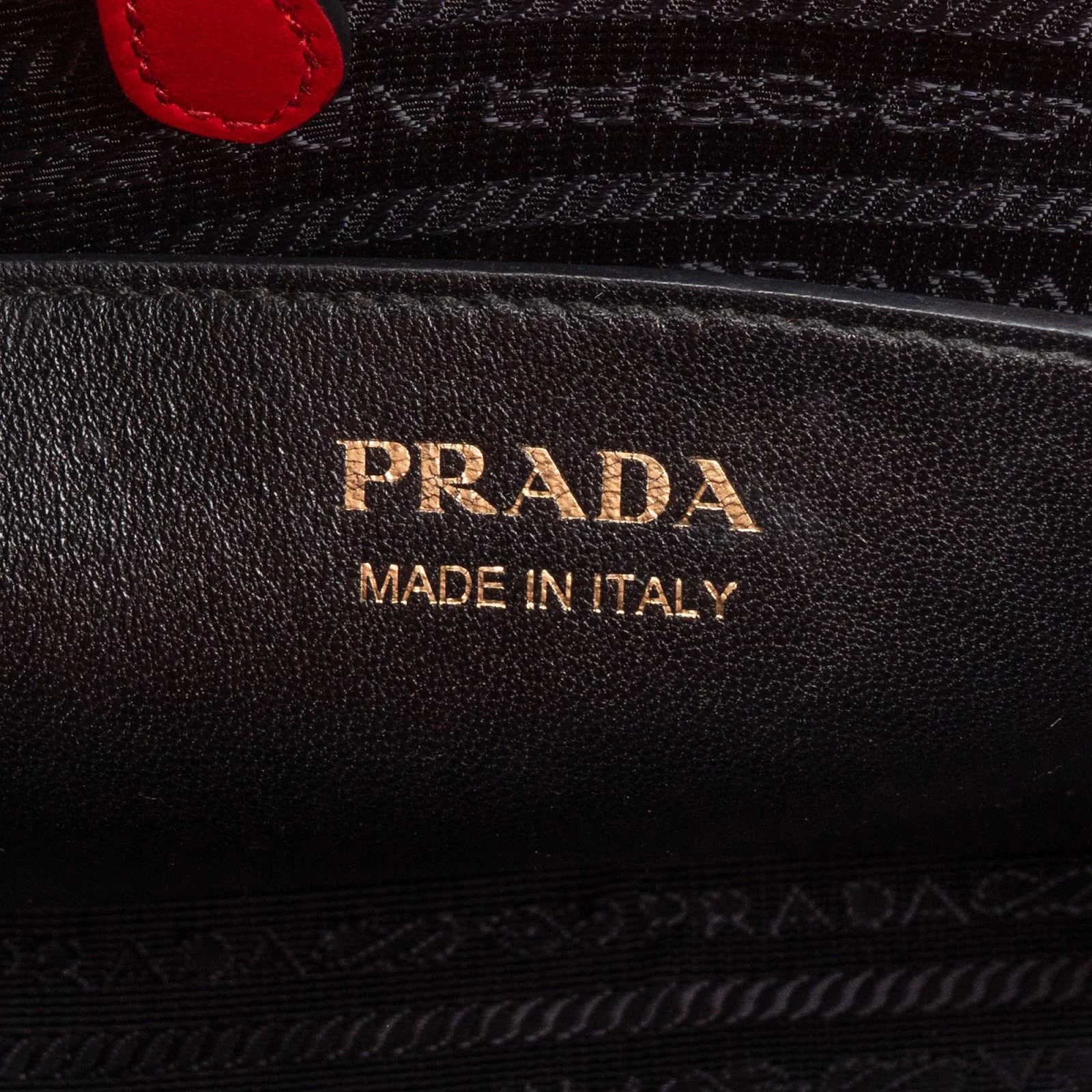 Prada Red Saffiano Leather Esplanade Handbag