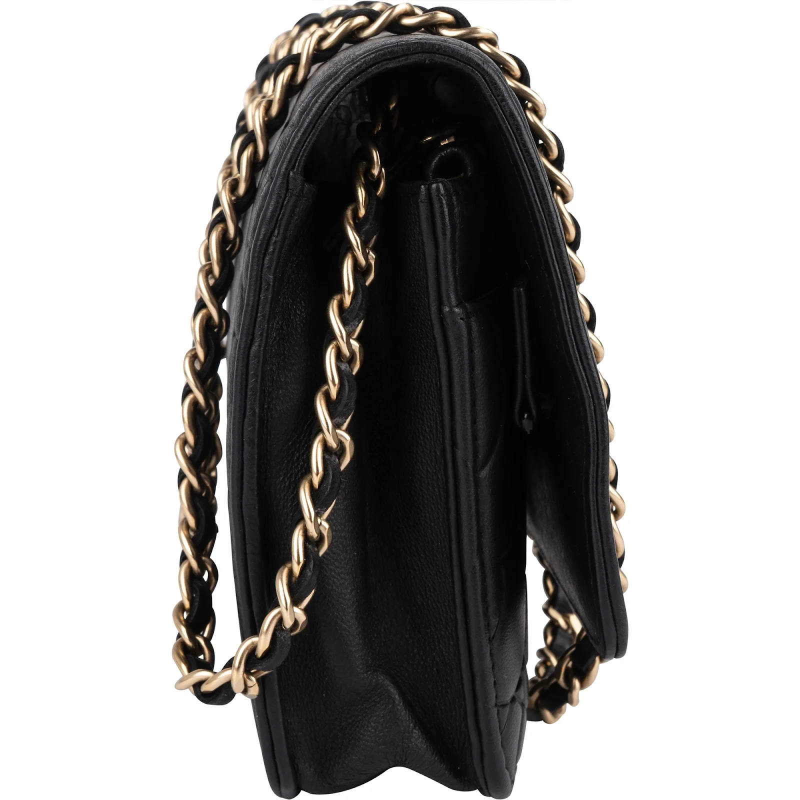 Chanel Embossed Leather Camellia Wallet On Chain Crossbody Bag