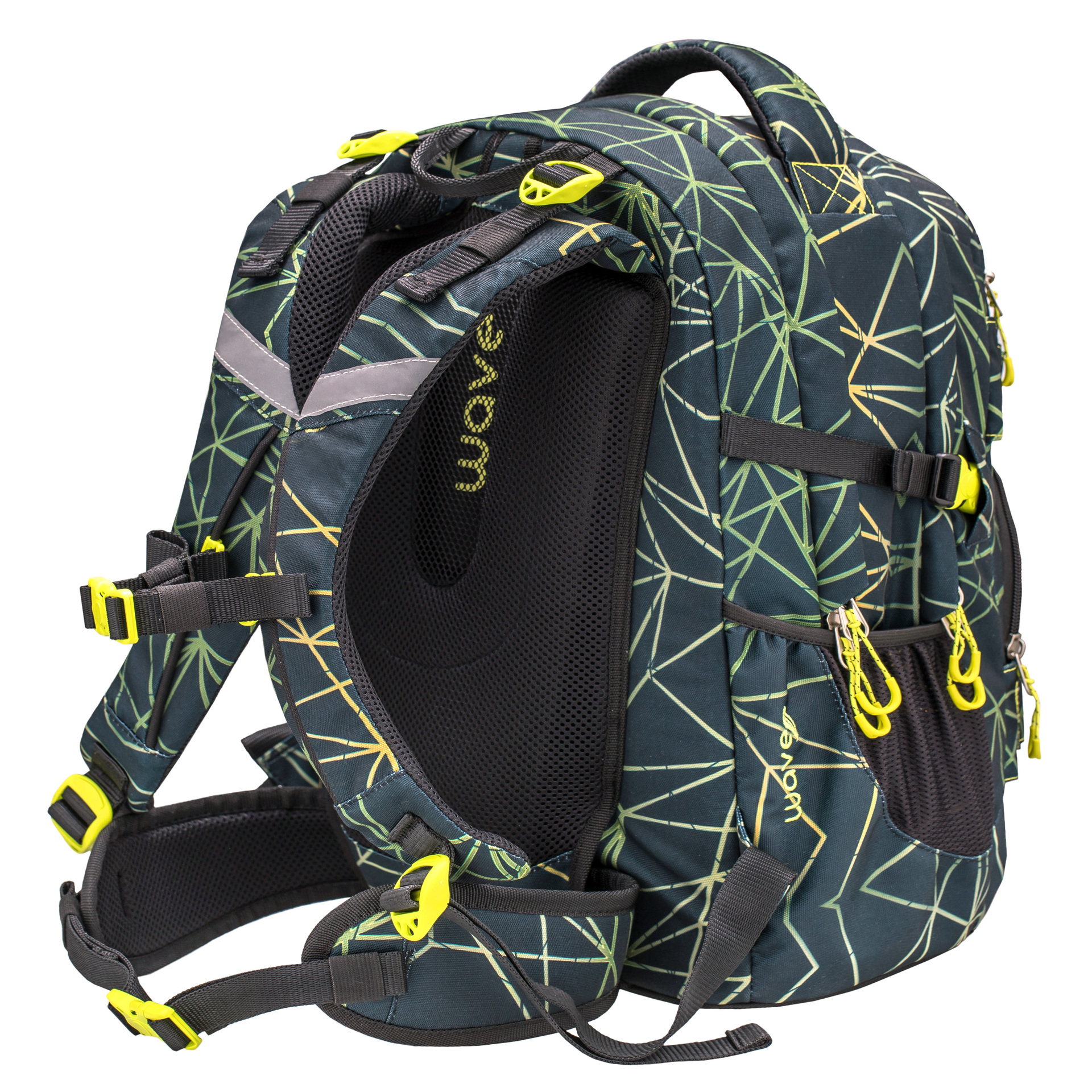 Wave Infinity Schulrucksack Set 2 tlg. "Stripes Green"