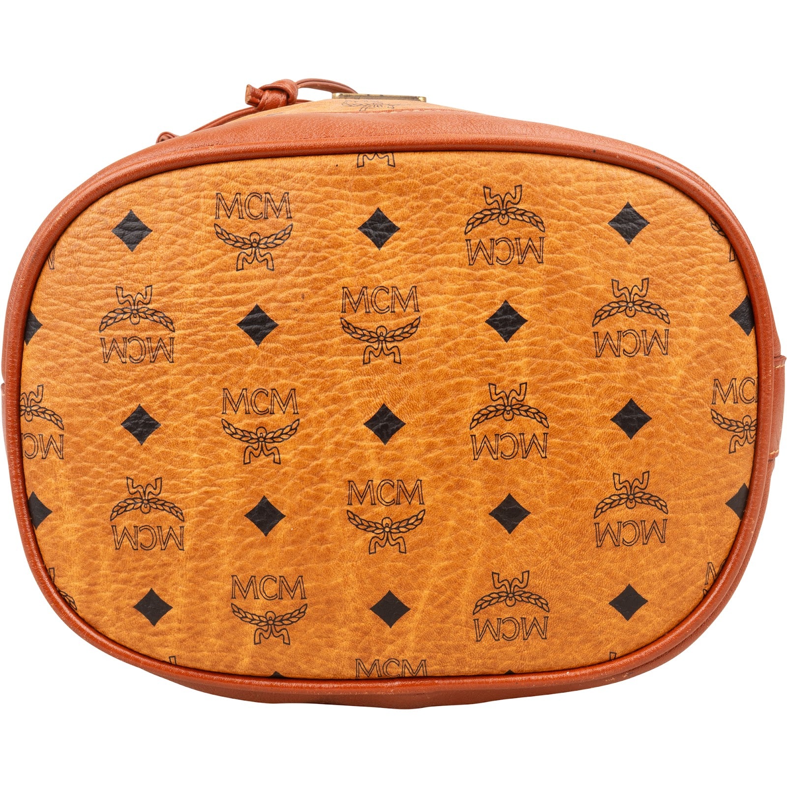 Sac à bandoulière type « bucket » MCM à cordon de serrage, motif Monogram Visetos