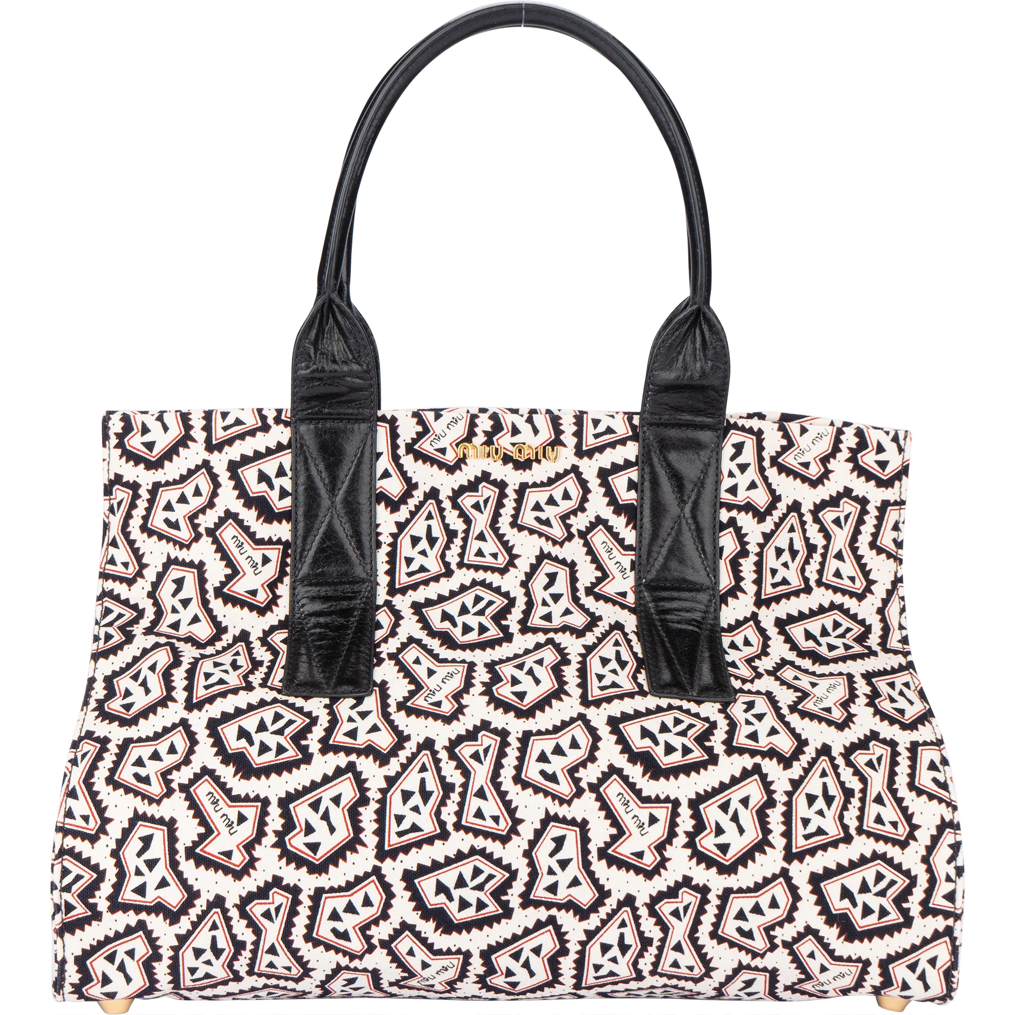 Miu Miu Tessuto Stampat Monogram Handbag